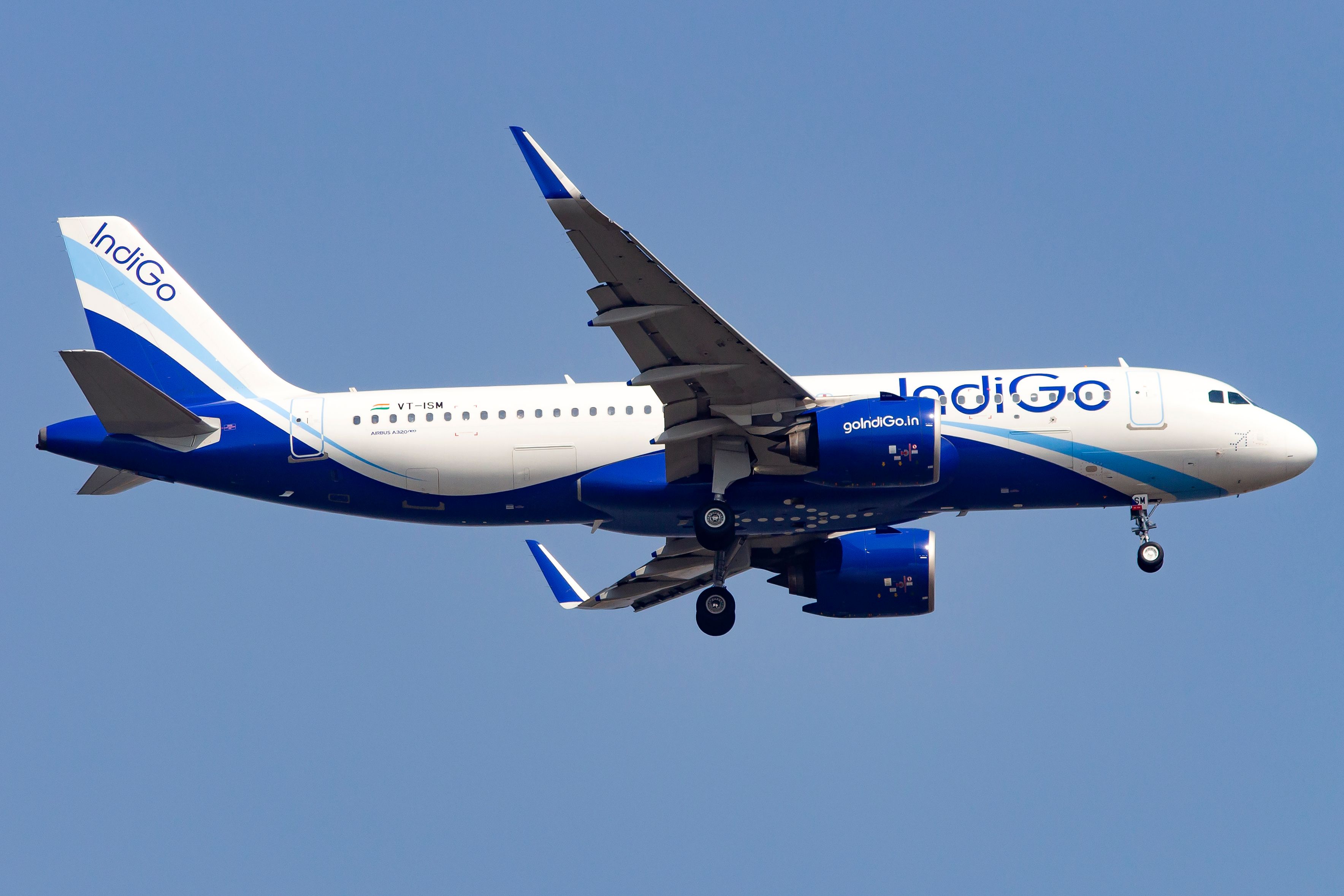 IndiGo A320neo flying