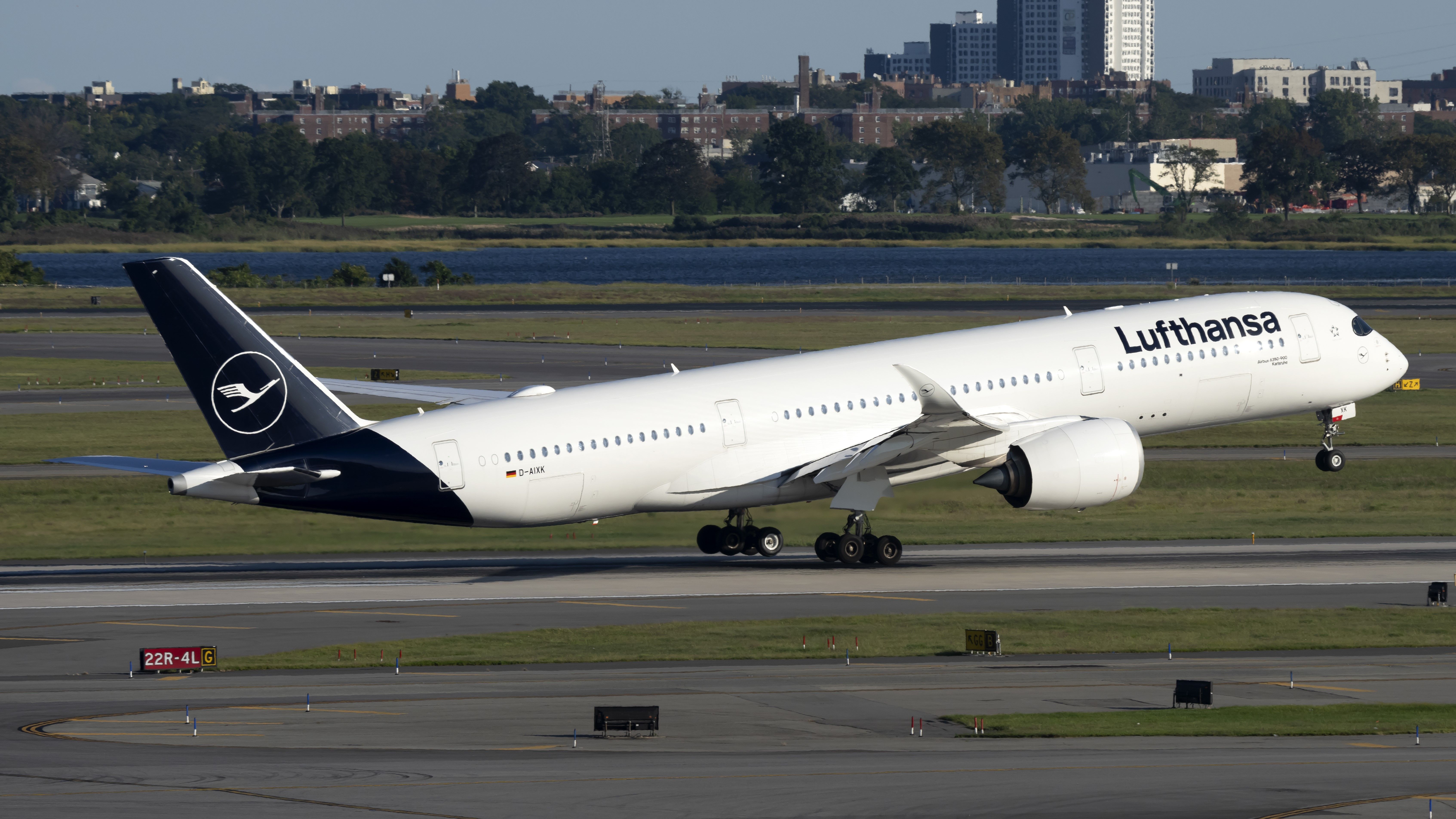 Lufthansa Airbus A350 taking off