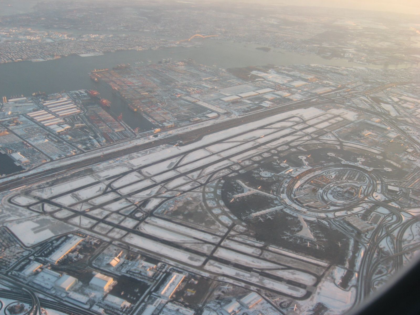 An Aerial View of Newark Liberty International Airport.
