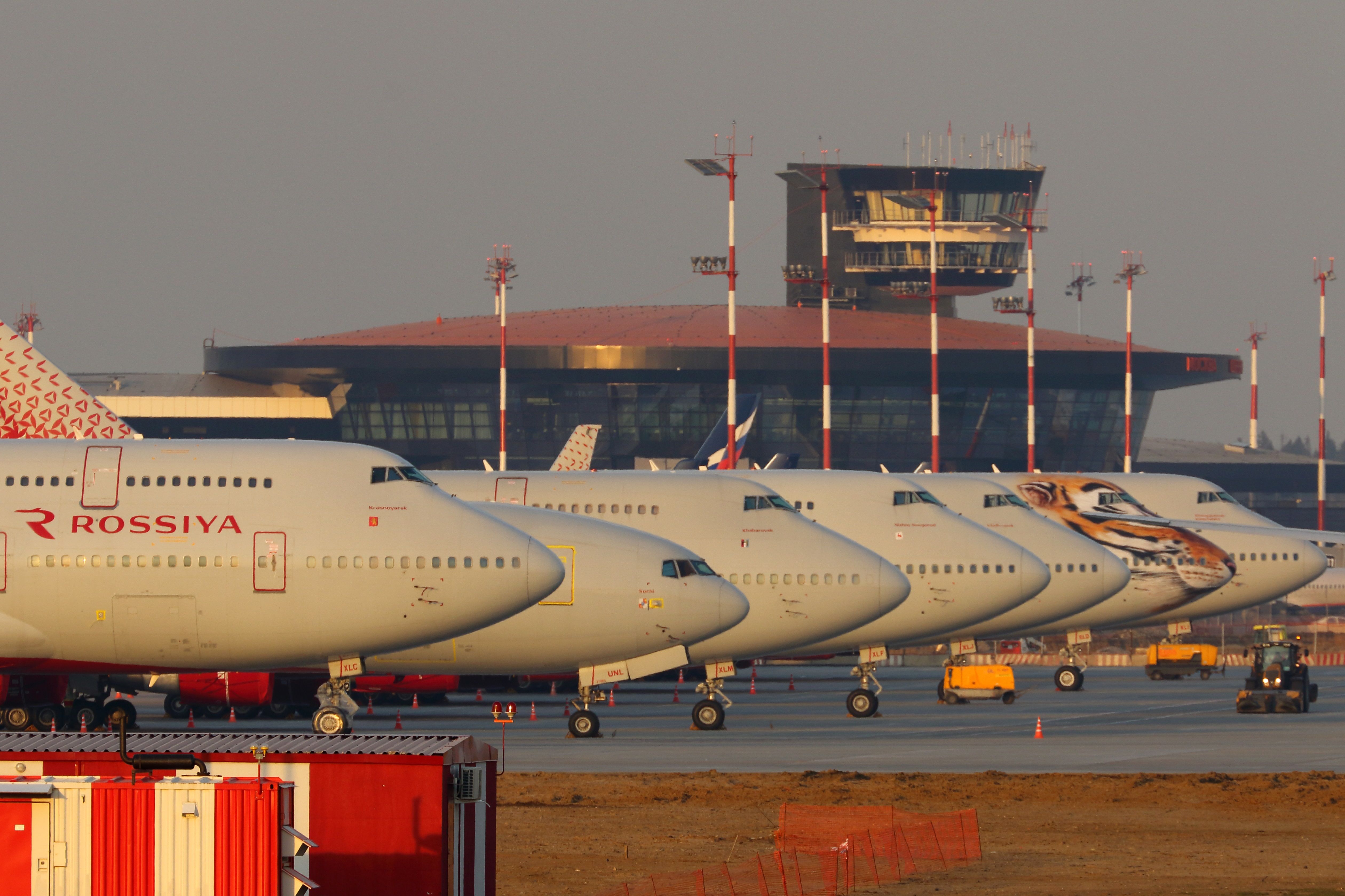 Rossiya fleet on the ground at SVO