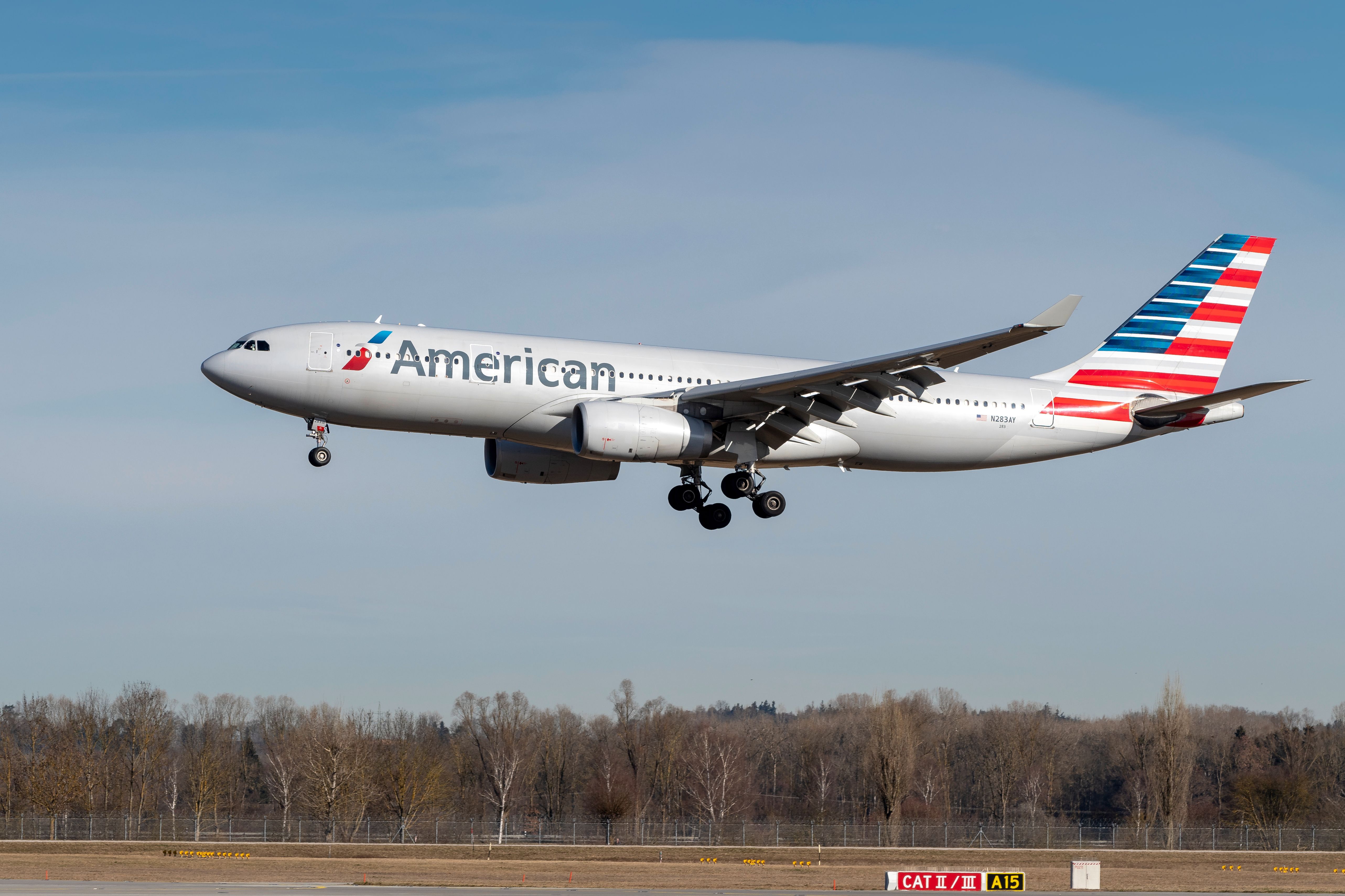 American Airlines Airbus A330 landing