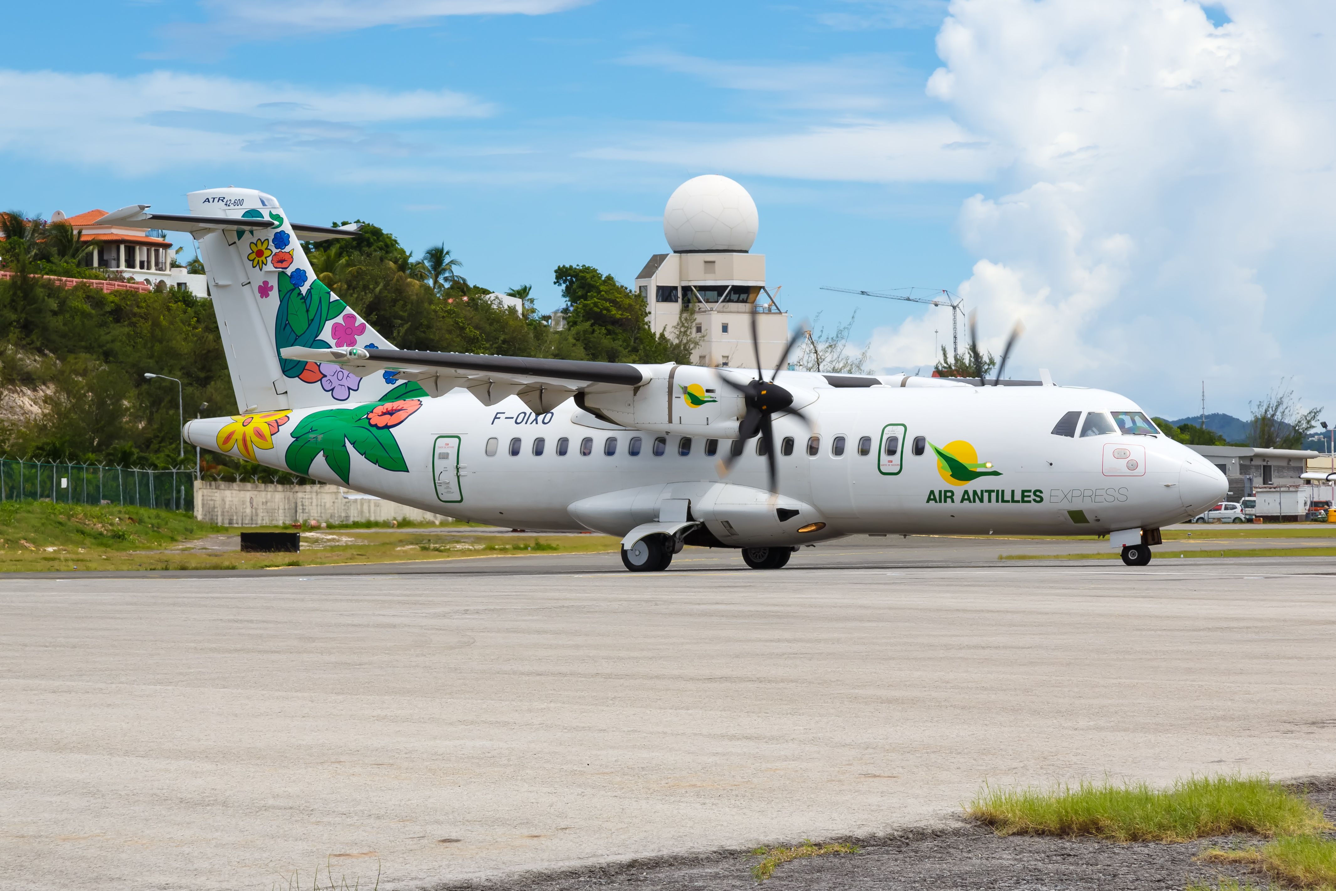 Air Antilles Express ATR 42-600 airplane at Sint Maarten's Princess Juliana International Airport