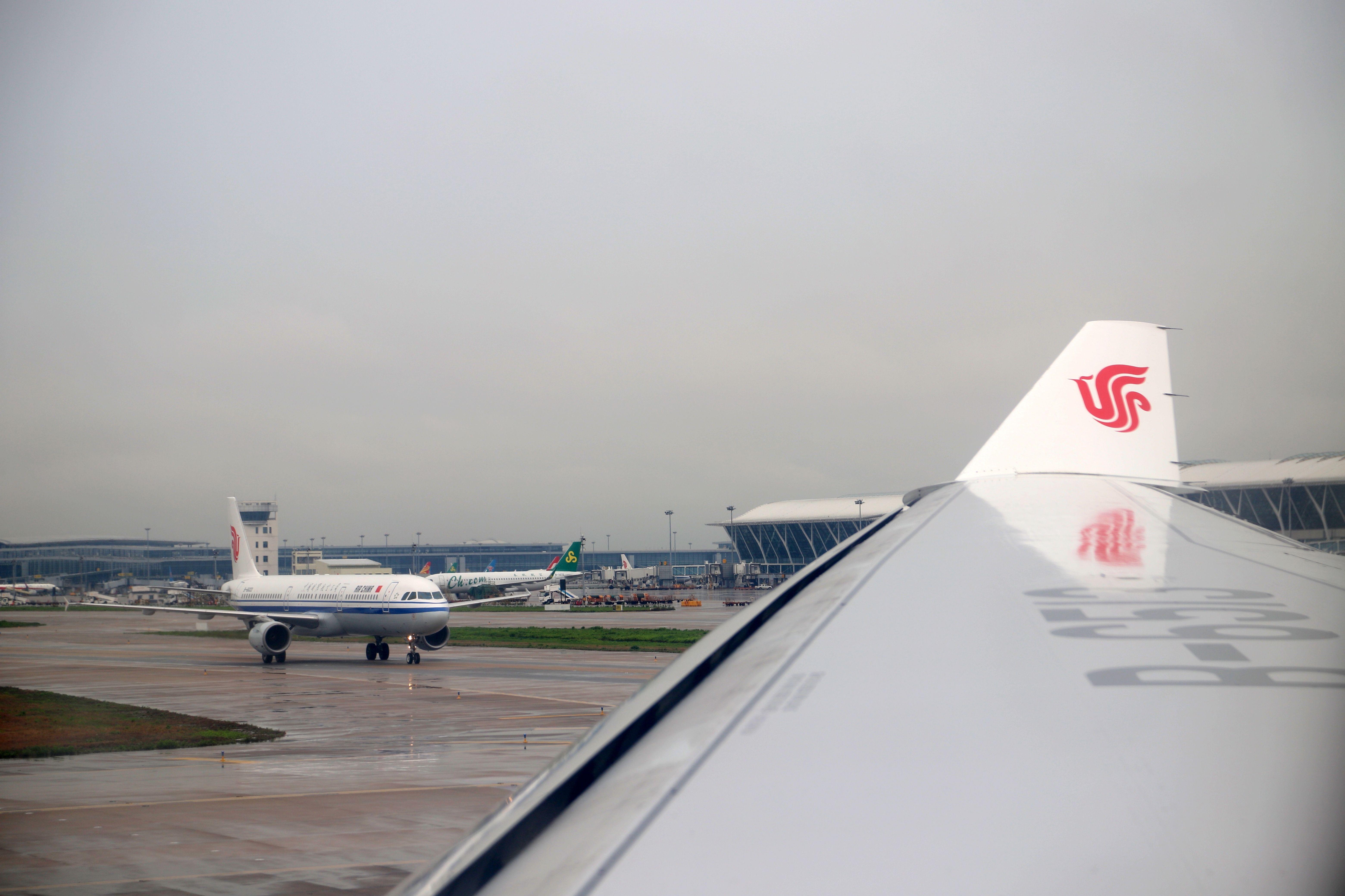 Air China planes in Shanghai