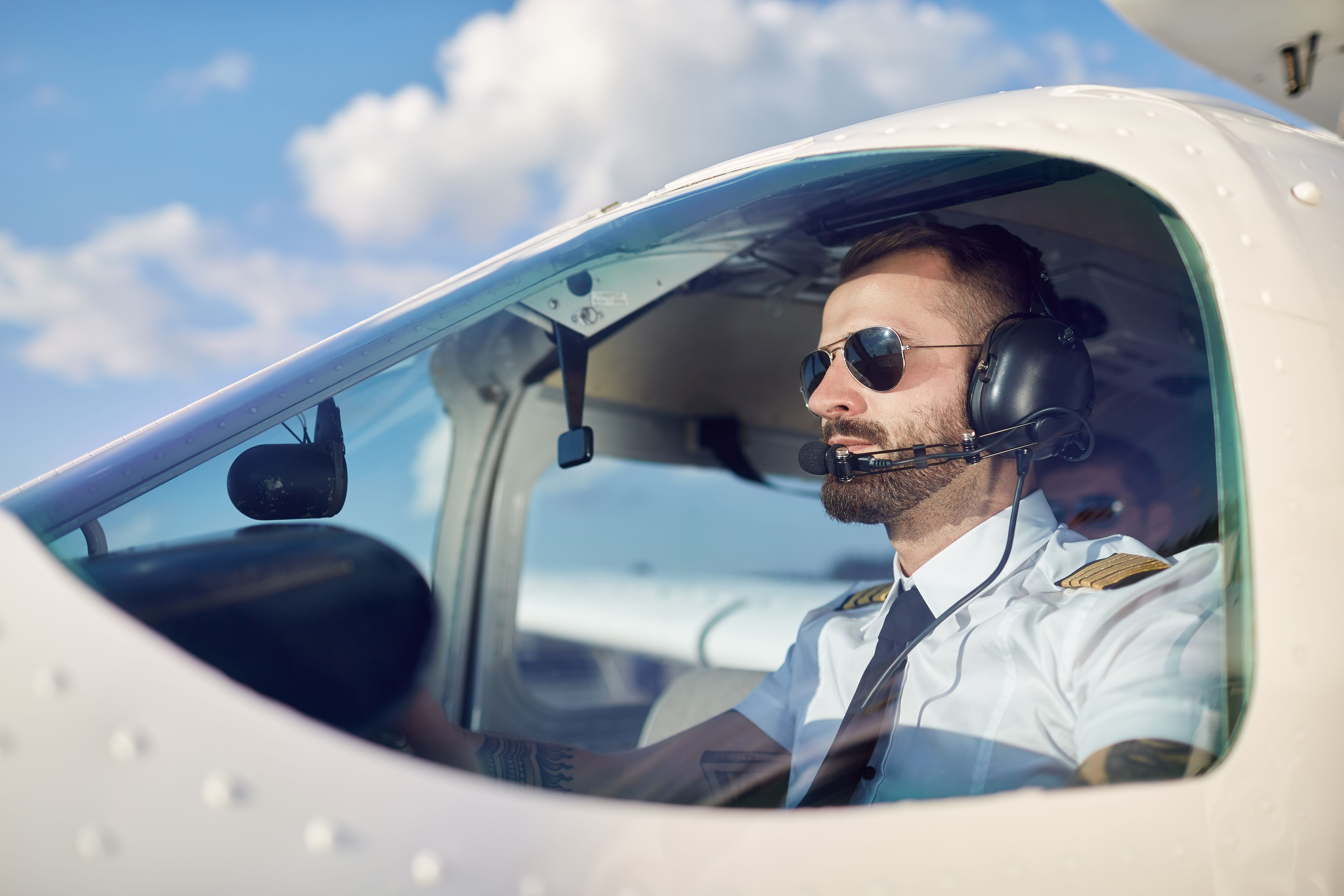 Pilot with a beard