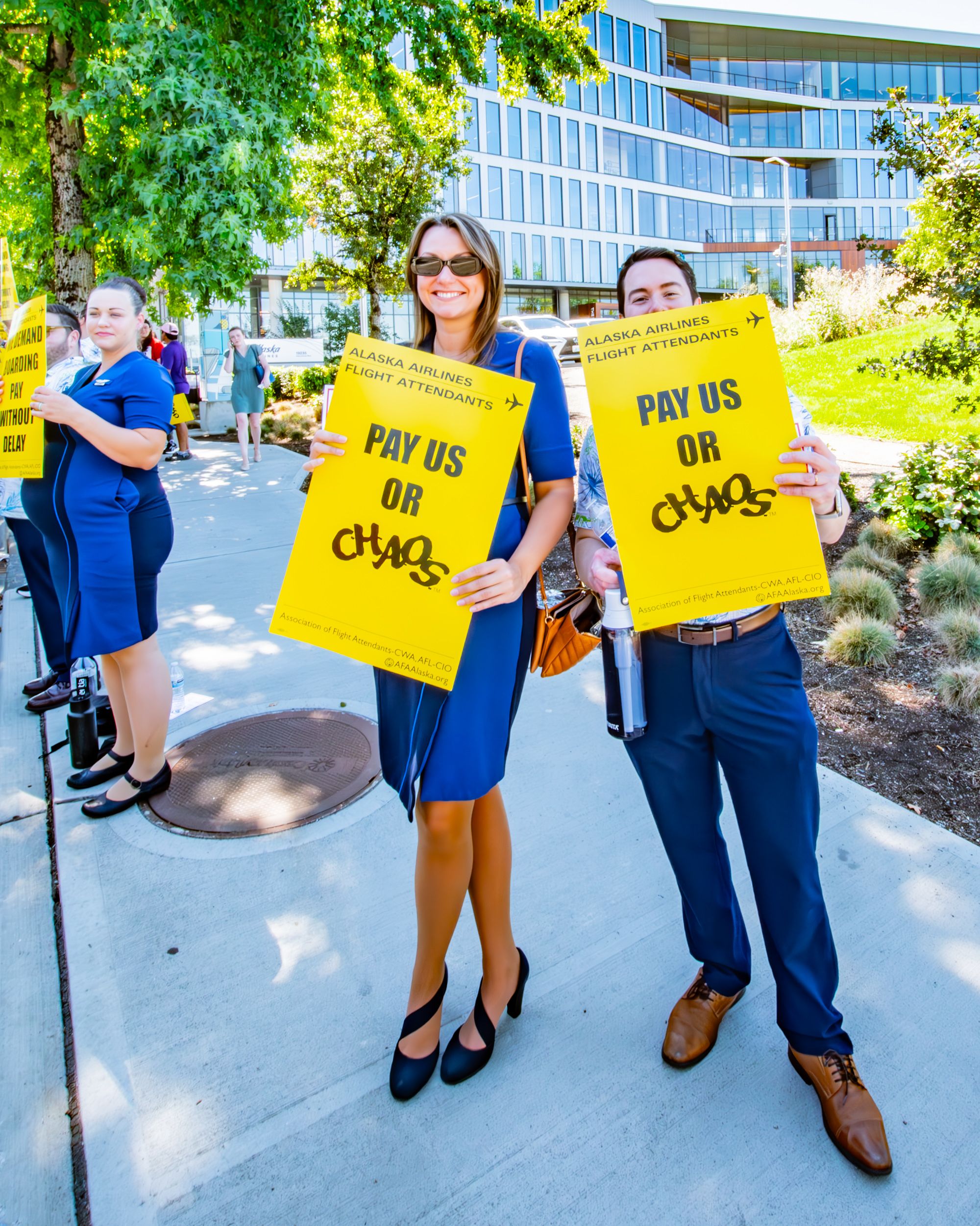 Alaska Airlines Flight Attendants Picket In Continued Fight For An