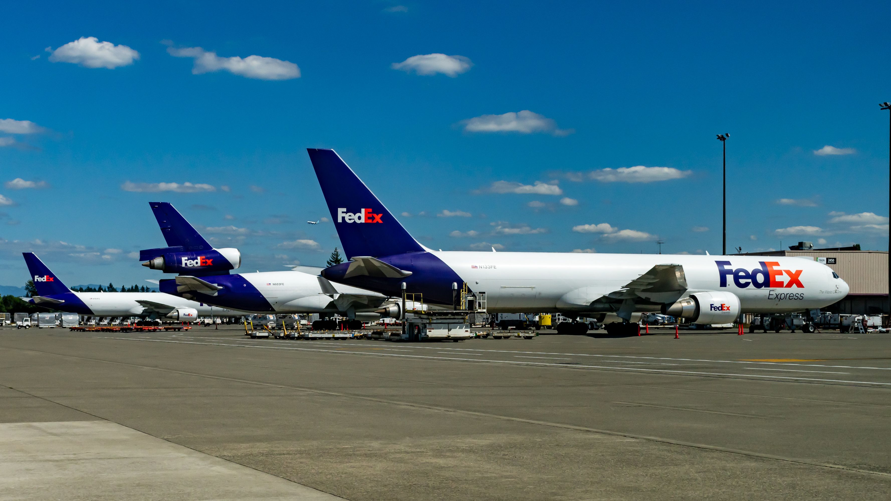 Two 767 Freighter Bracket MD-11 on KSEA FedEx Ramp
