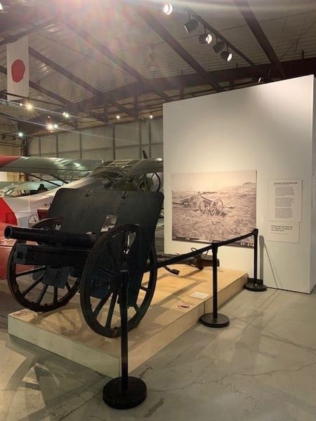 A weapon from the Battle of Attu at the Alaska Aviation Museum.