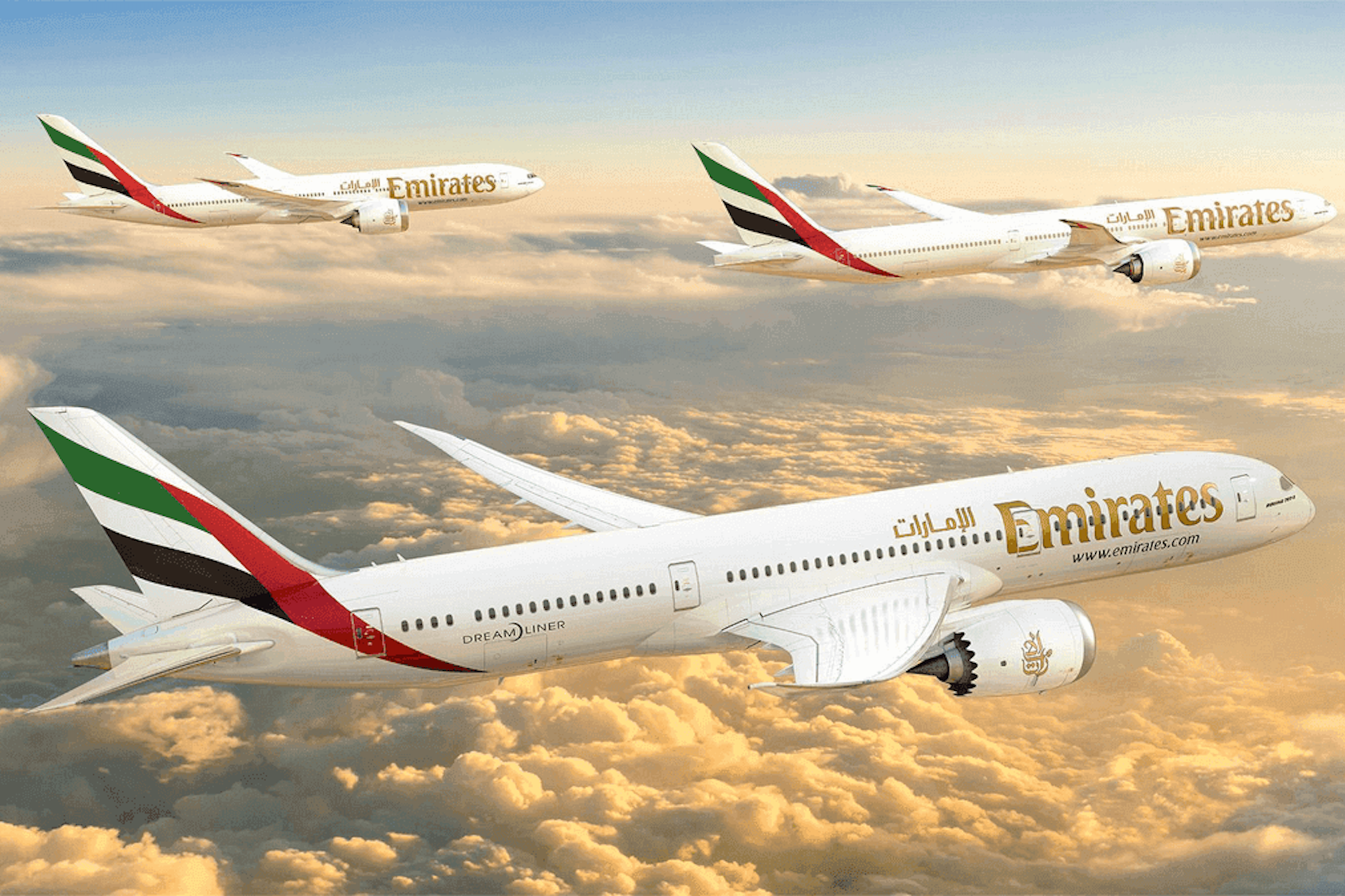 Emirates 777-9 and 787 render