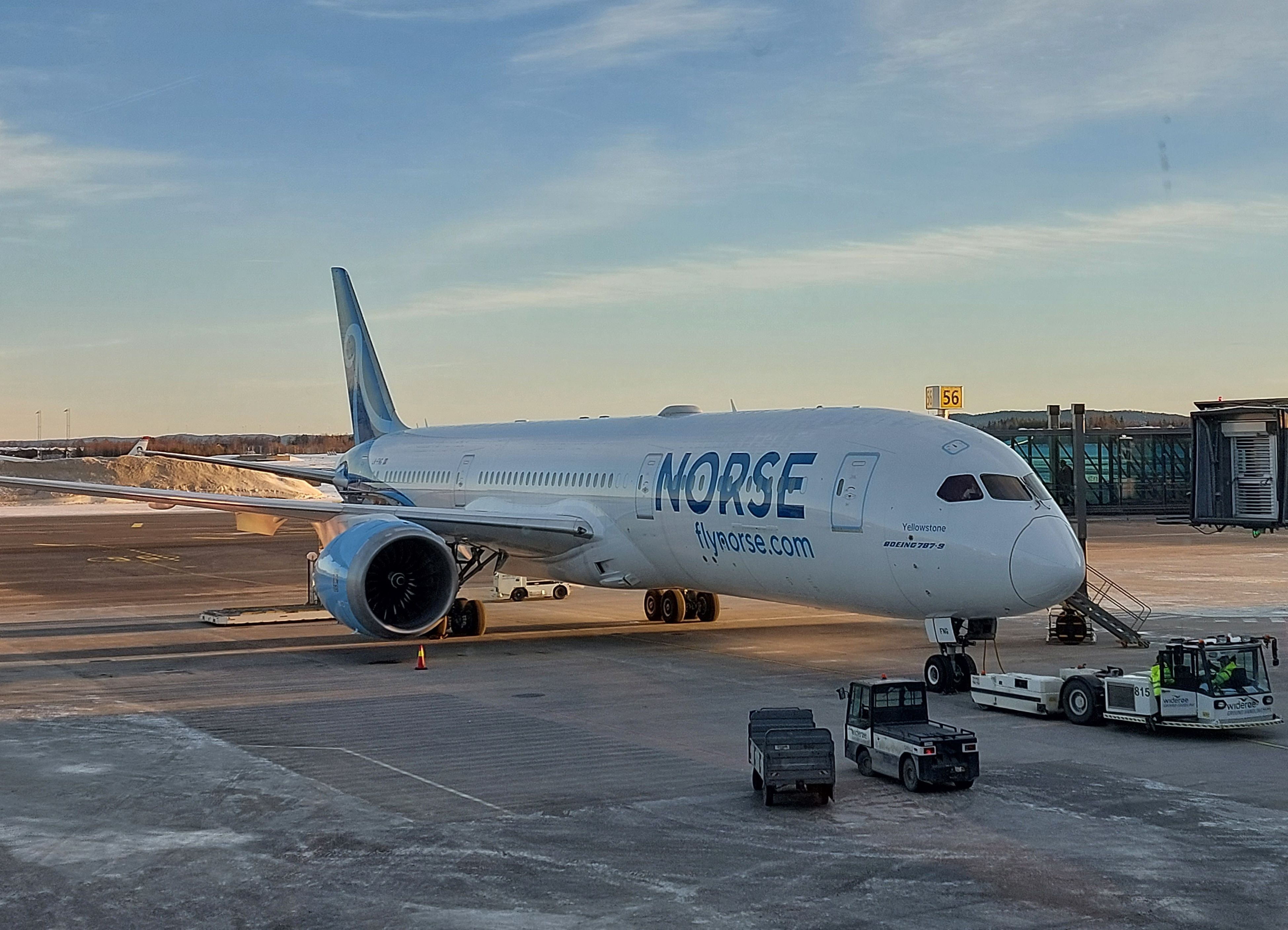 A Norse Atlantic Boeing 787 Parked In Oslo.