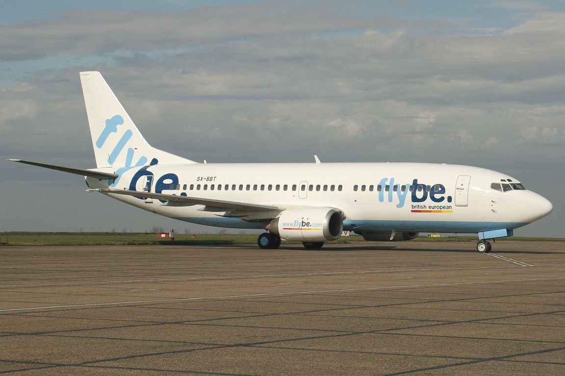 A Flybe Boeing 737 On The Ground In Norwich.