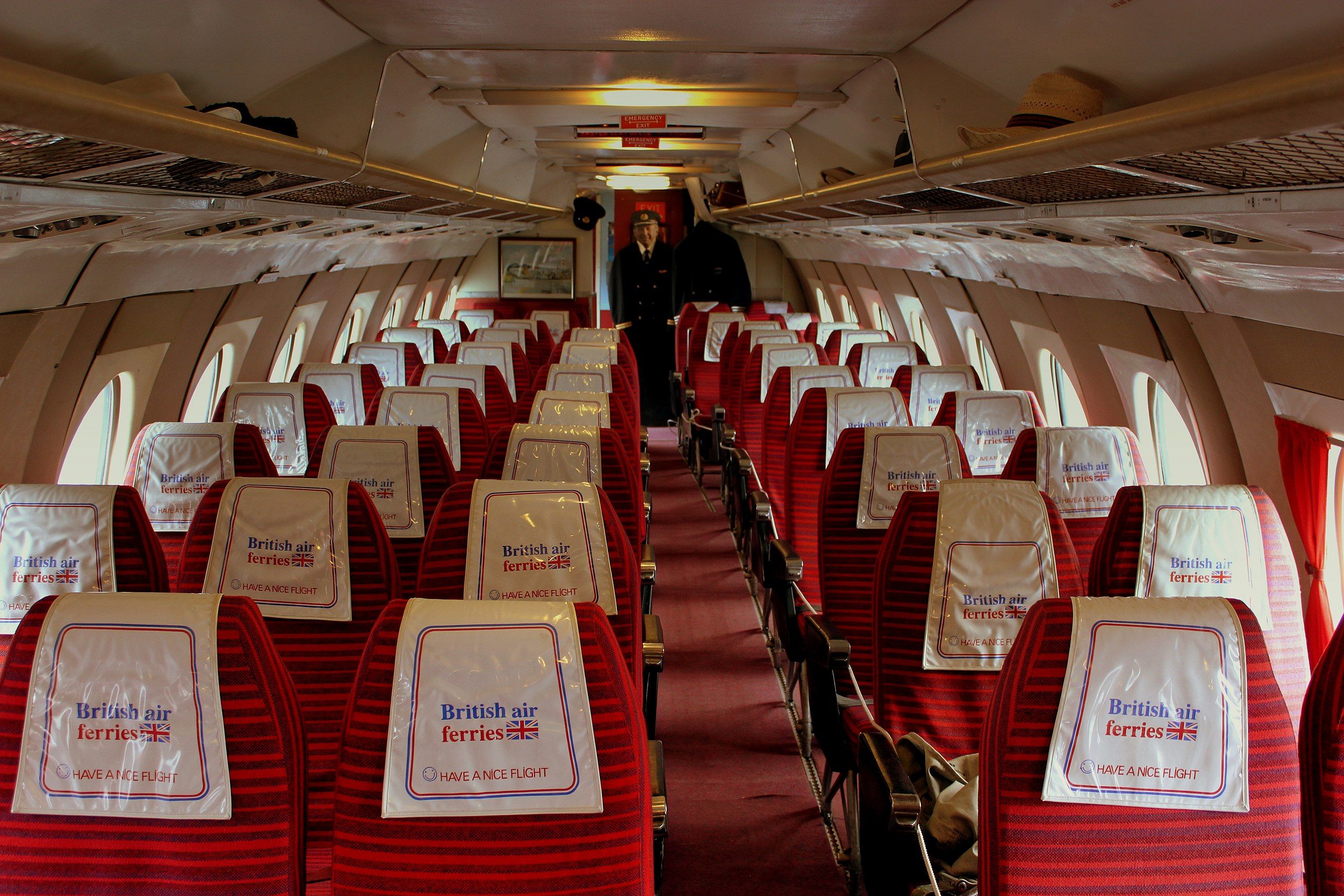 Inside of a Vickers Viscount. 