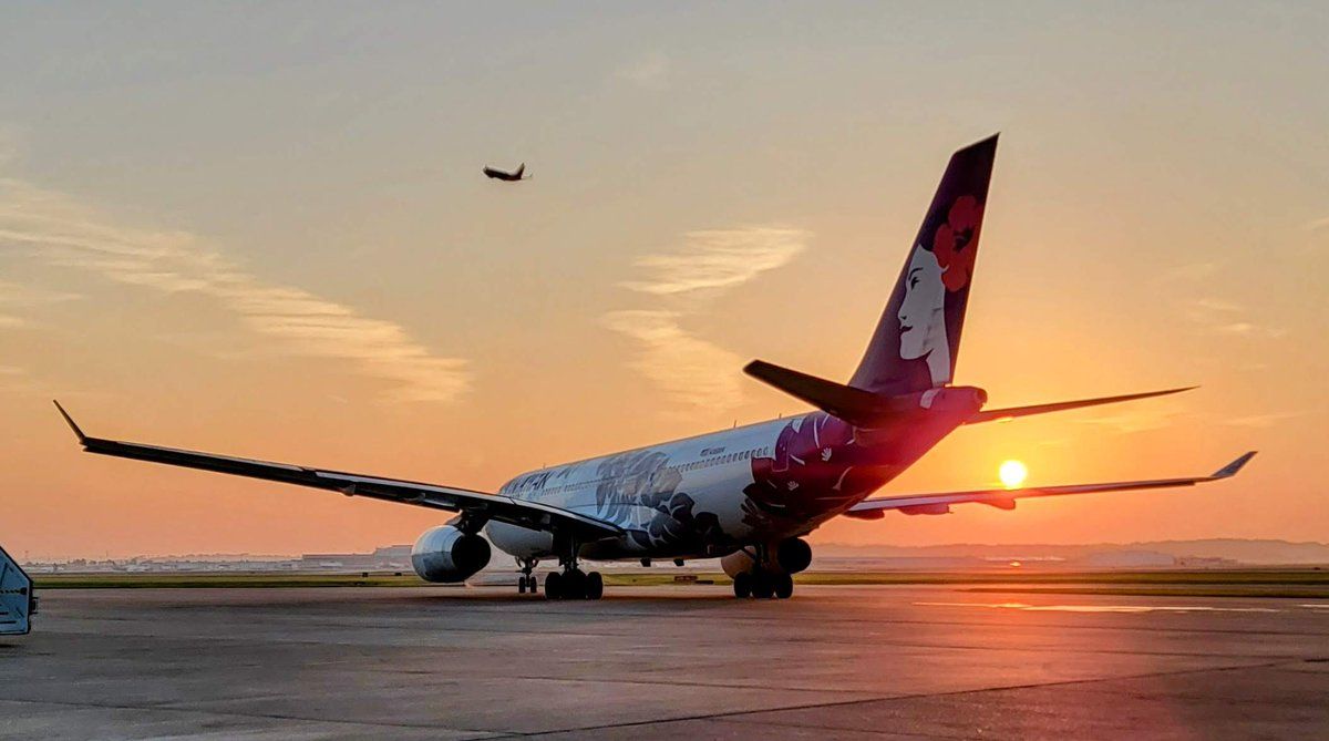 Hawaiian Airlines Airbus A330-200 making a rare visit to Nashville International Airport. 