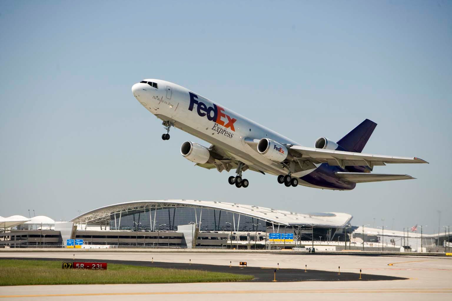 A FedEx Express plane at IND