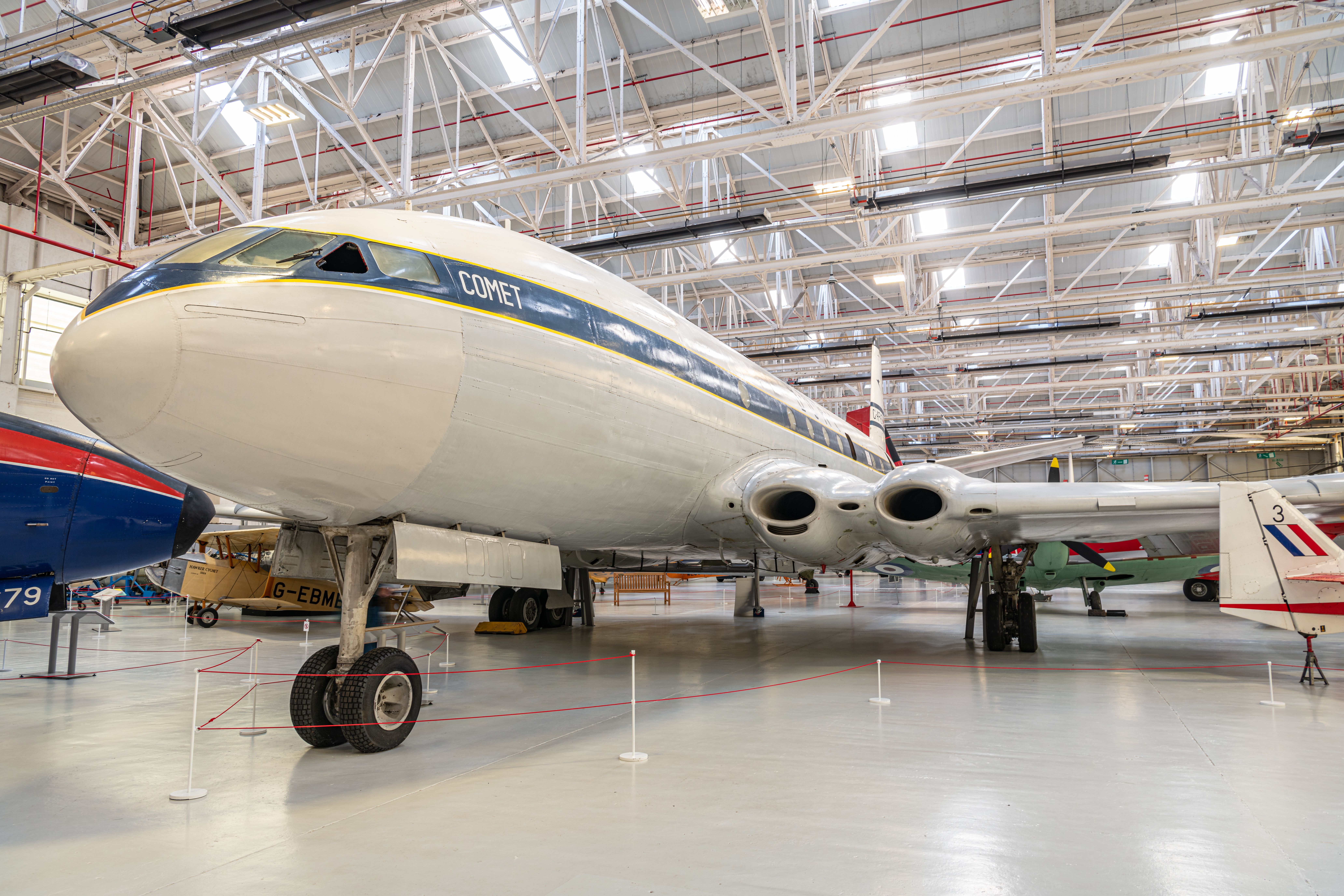 A DeHavilland Comet Airliner at the RAF Museum.