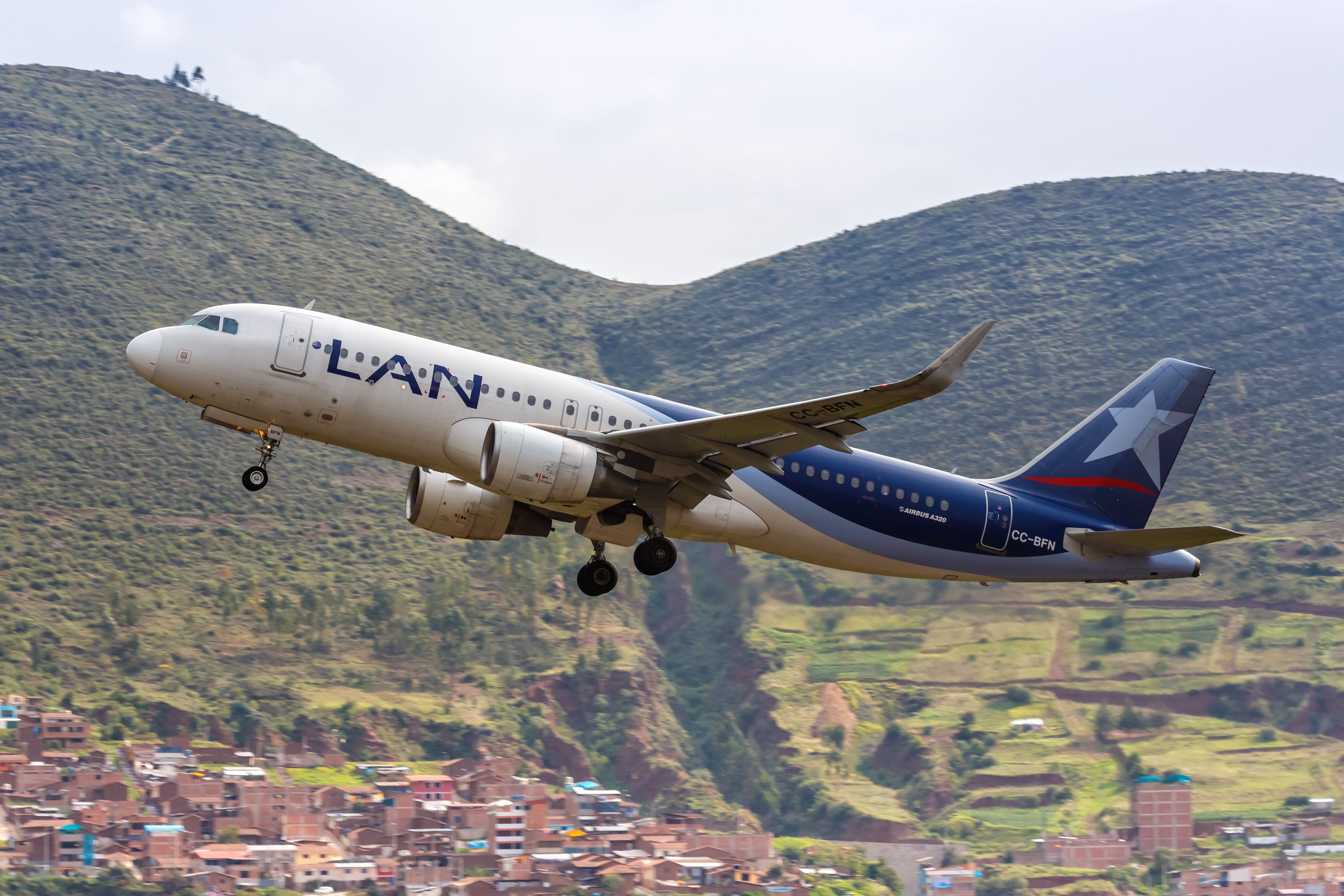 A LATAM aircraft in Cuzco 