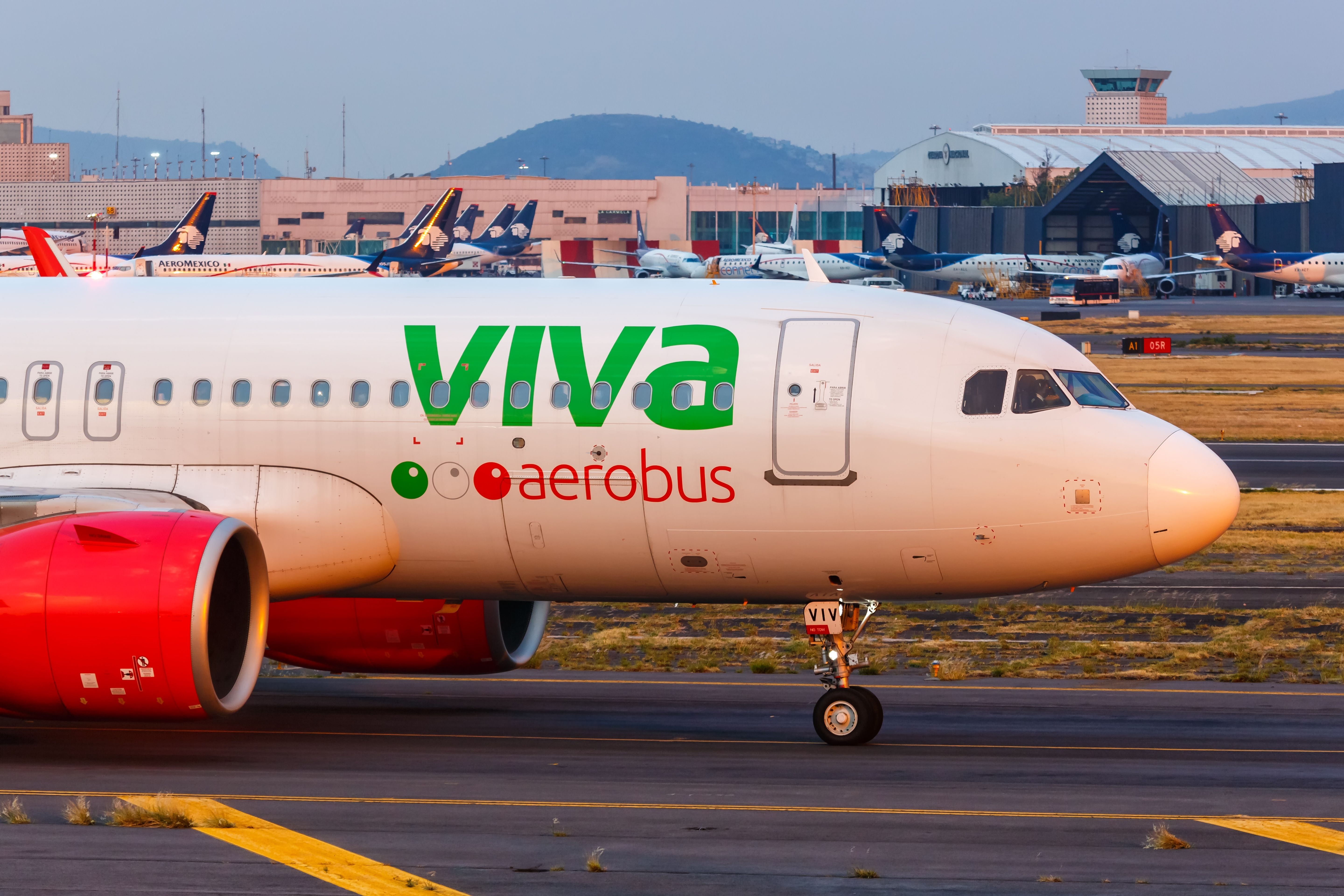 A Viva Aerobus aircraft
