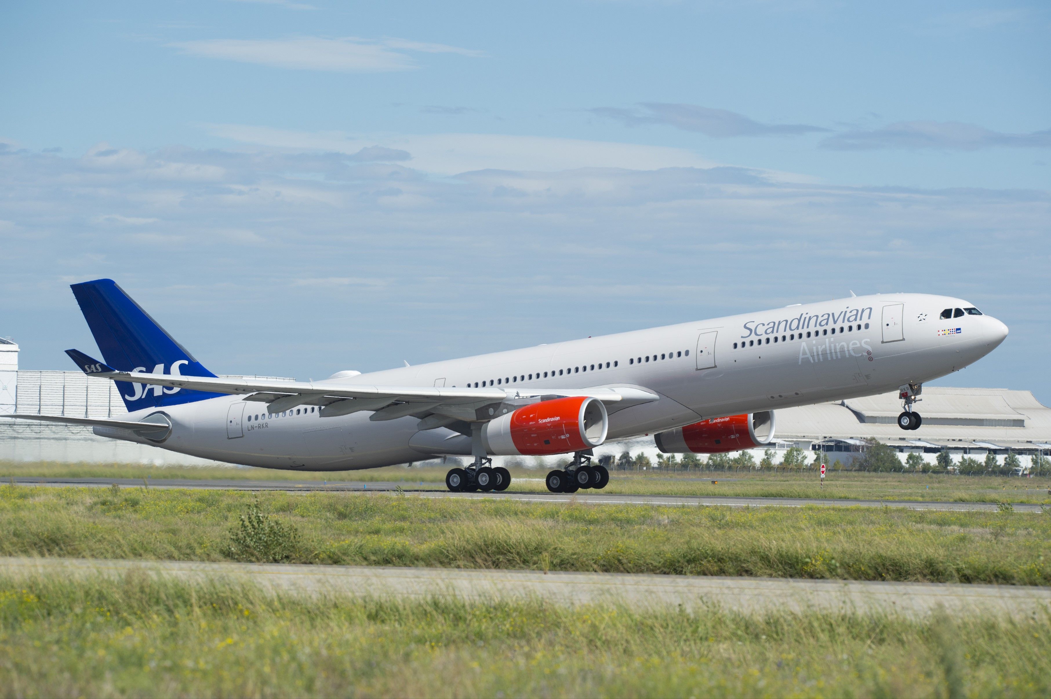 An SAS Airbus A330-300 Taking Off.