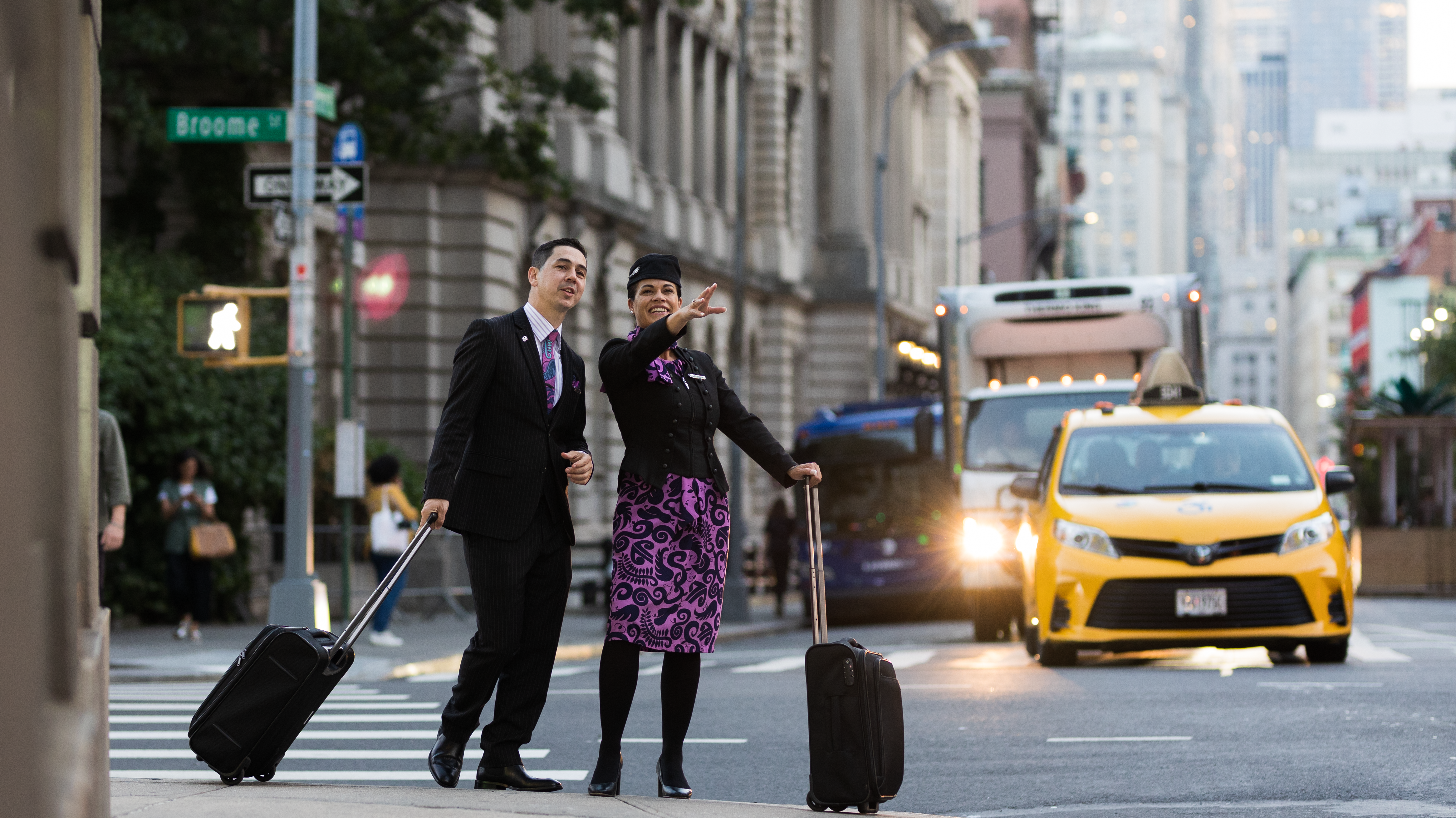 Air New Zealand Flight Crew in New York City