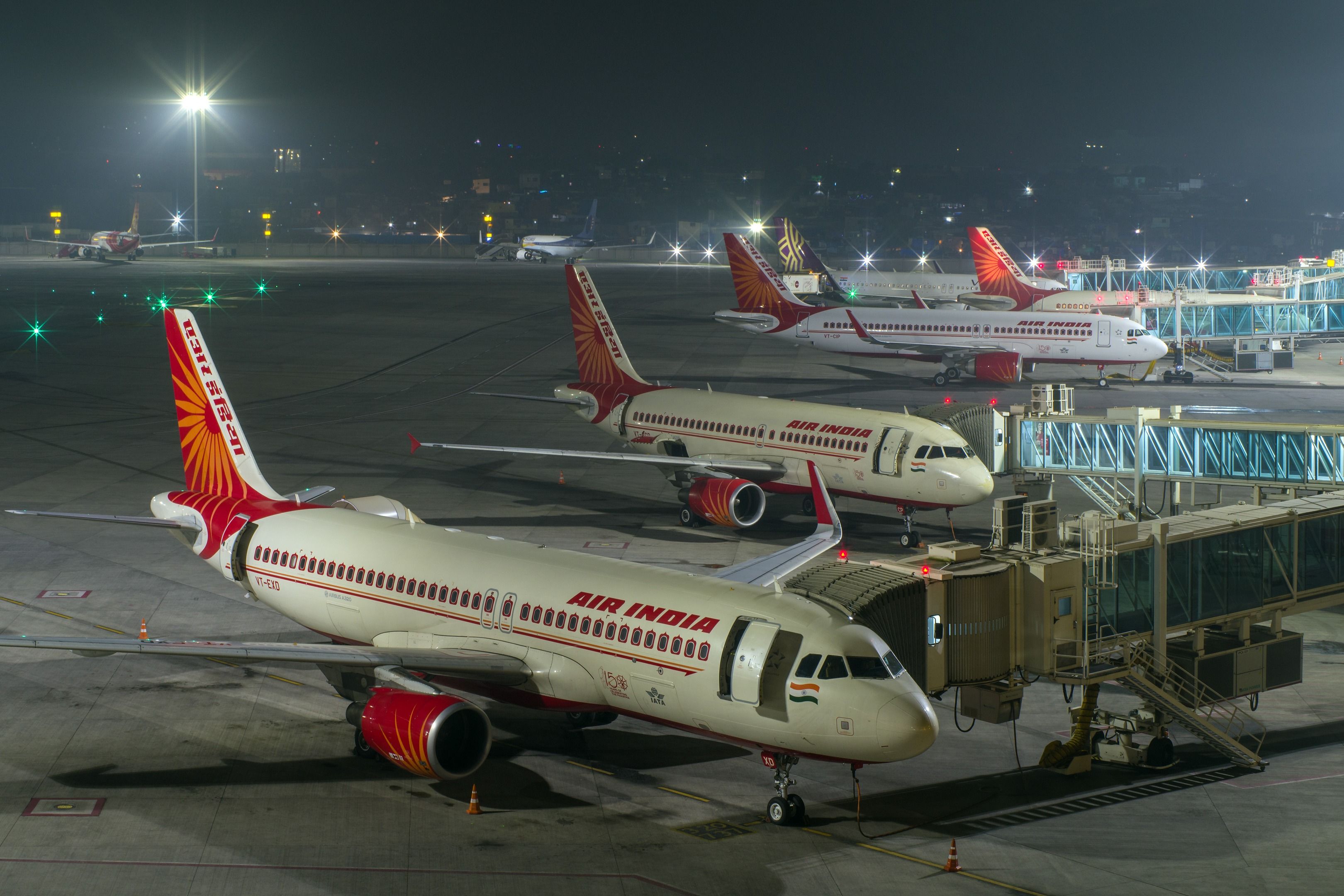 Air India fleet at Mumbai Airport
