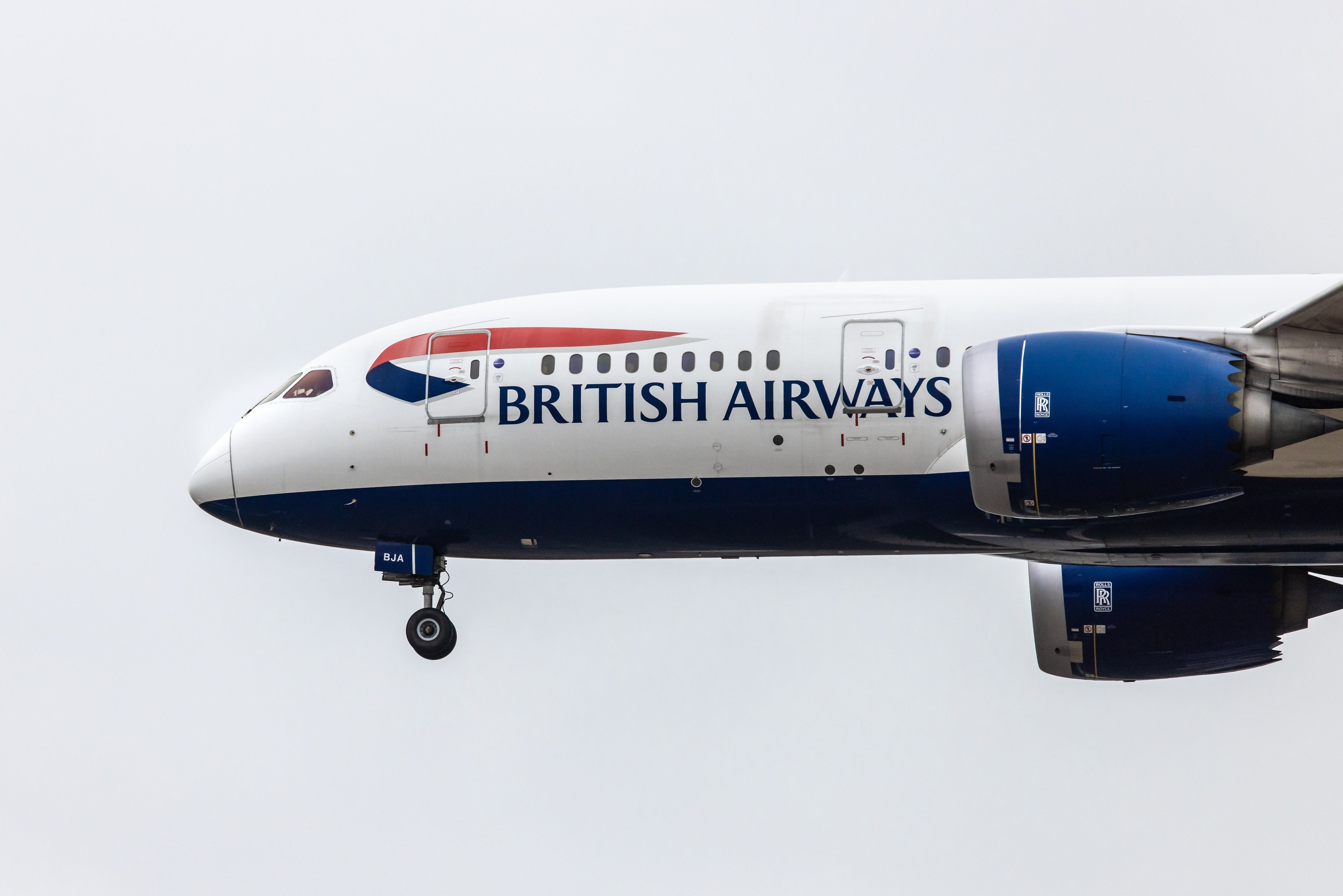 A British Airways Boeing 787-8 Flying in the sky.