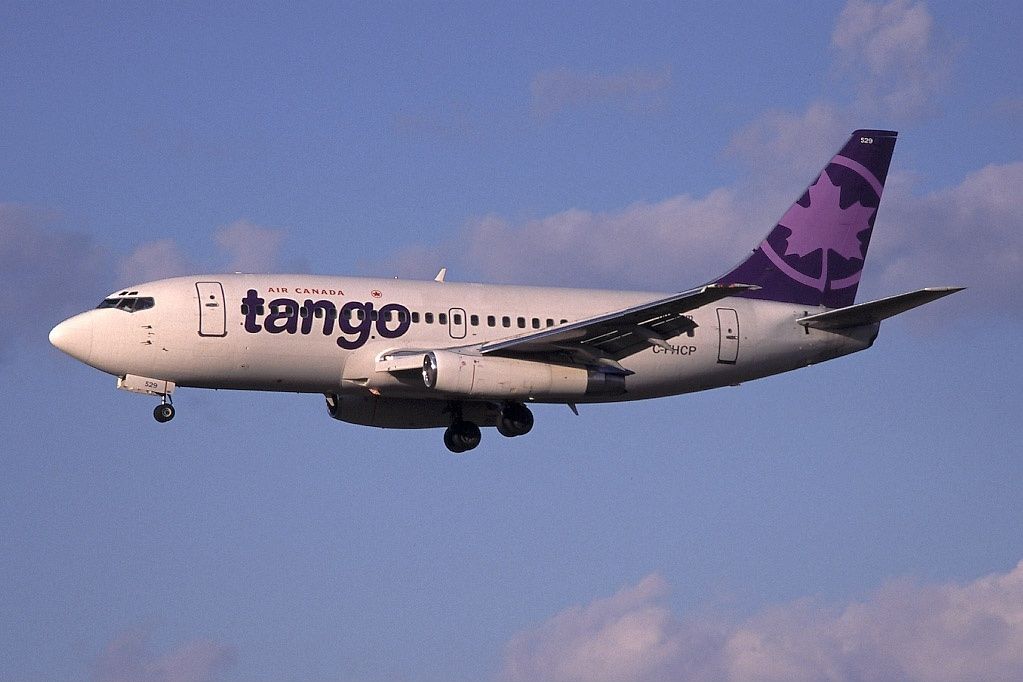 An Air Canada Tango Boeing 737-200 Inflight.