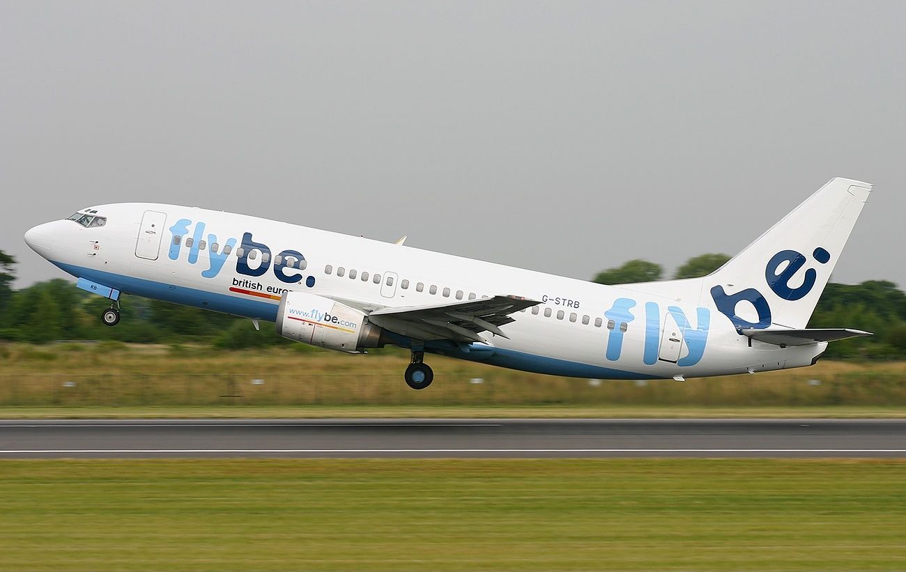 A Flybe Boeing 737 Departing From Manchester.