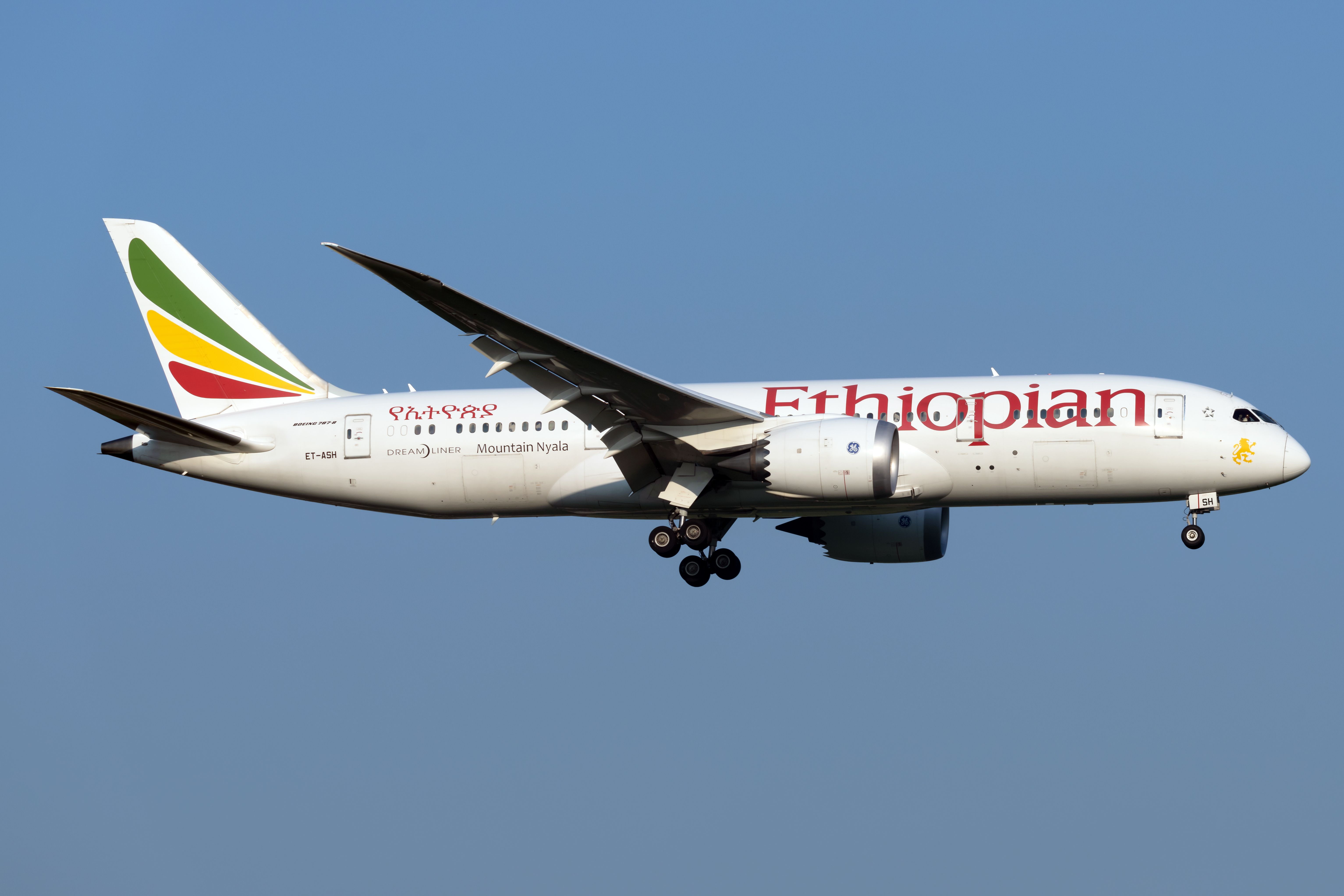 Ethiopian Airlines Boeing 787 flying