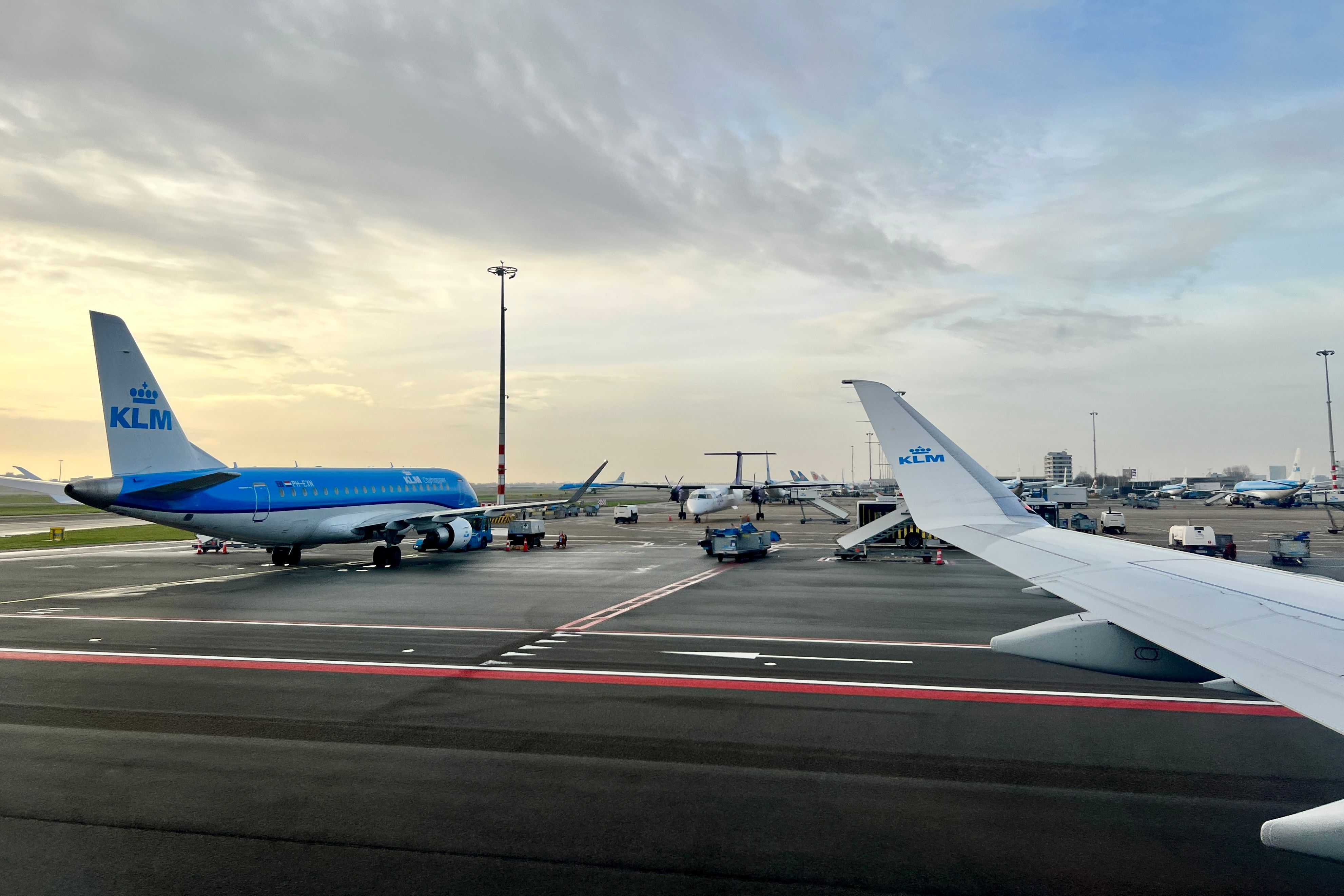 KLM Planes at dusk