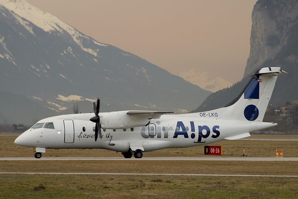 An Air Alps Dornier 328-110 taxiing to the runway.