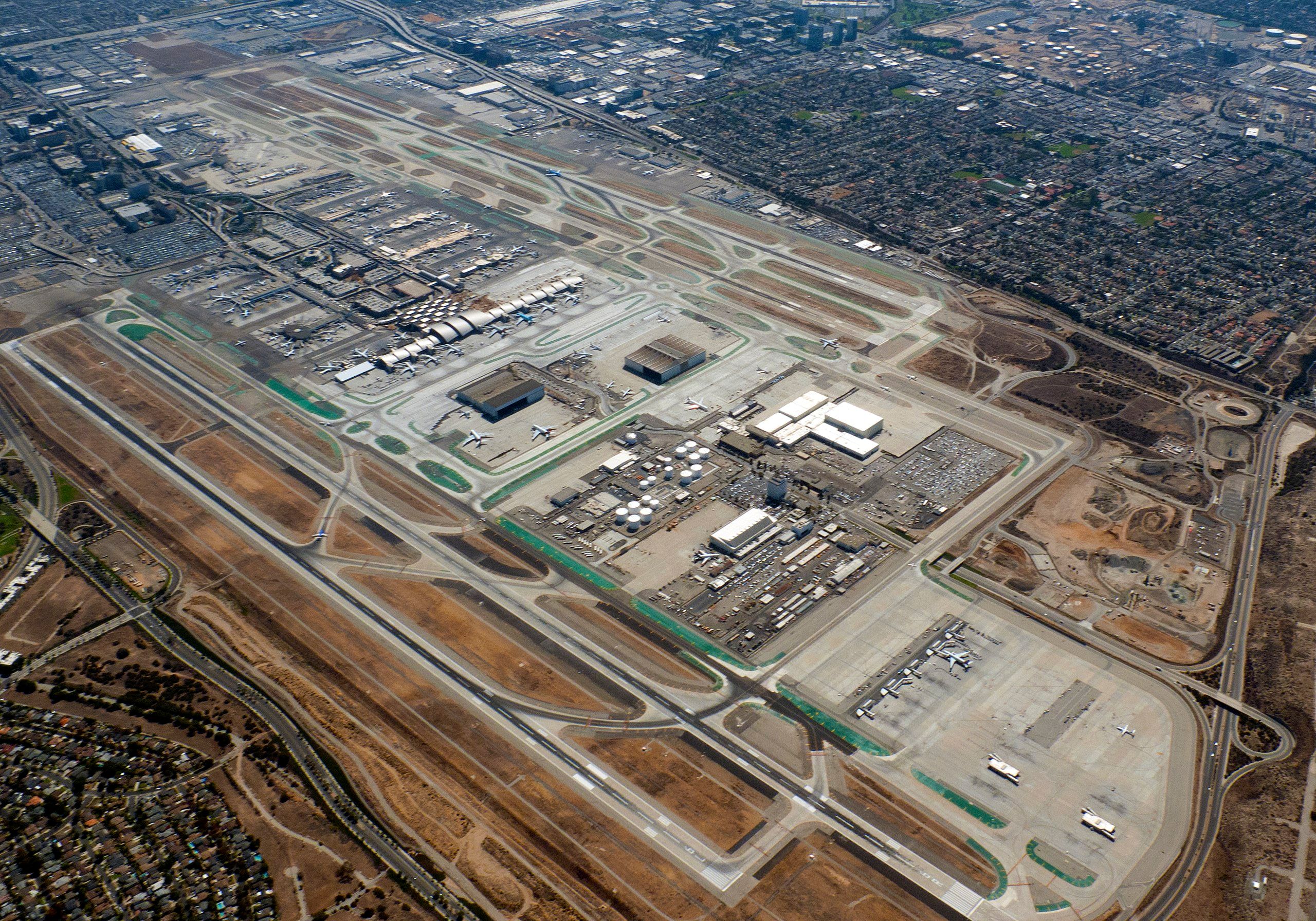 An Aerial View of Los Angeles International Airport.