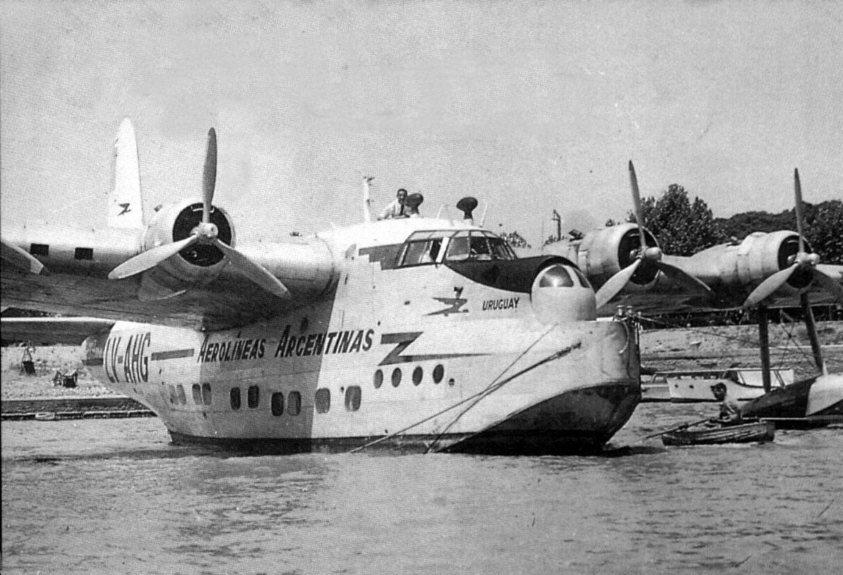 A Short S.25 Sunderland floating in the water.