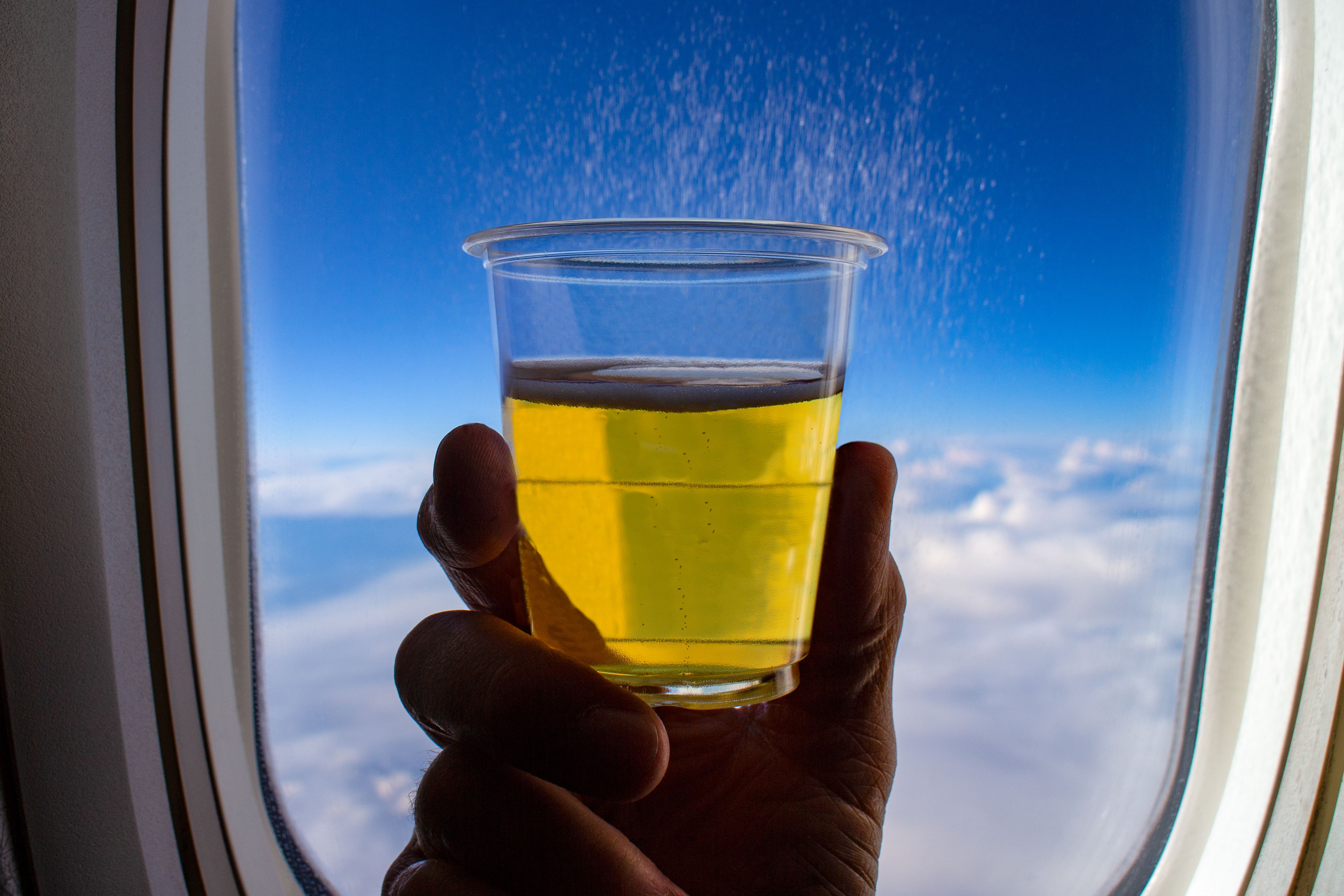 Alcohol on airplane