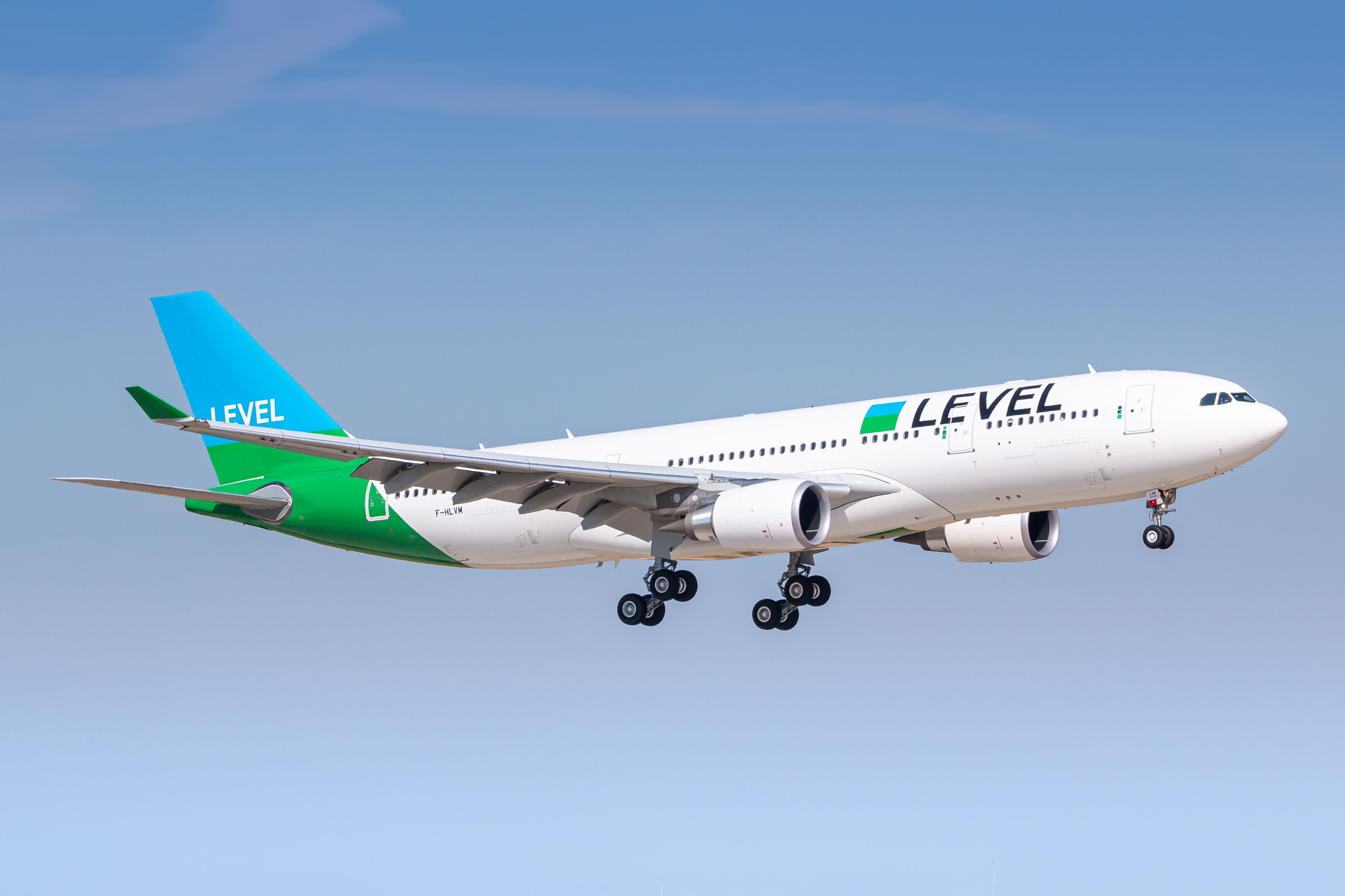 A Level Airbus A330 flying in the sky.