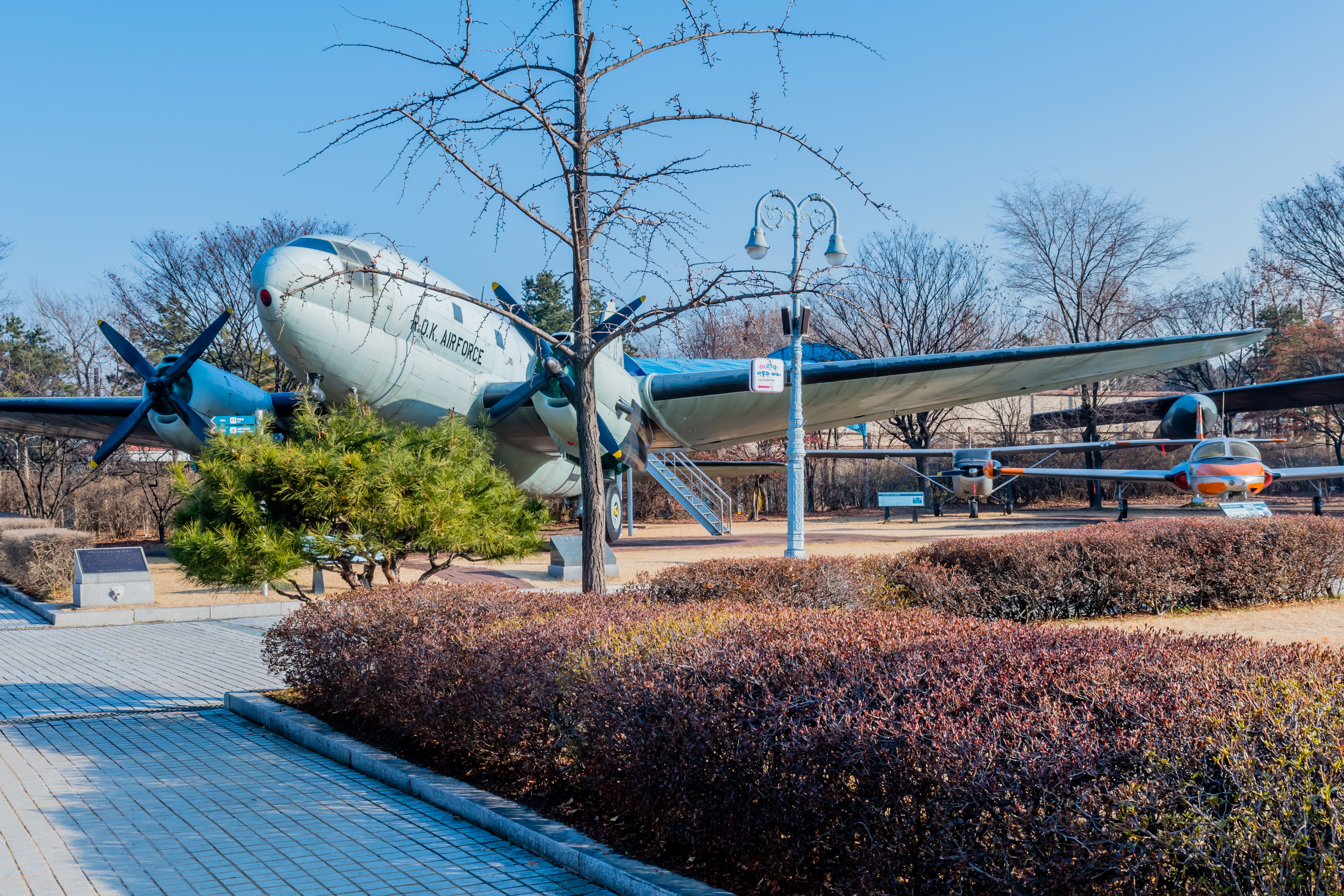 A Curtiss C-46 Commando on display in South Korea.