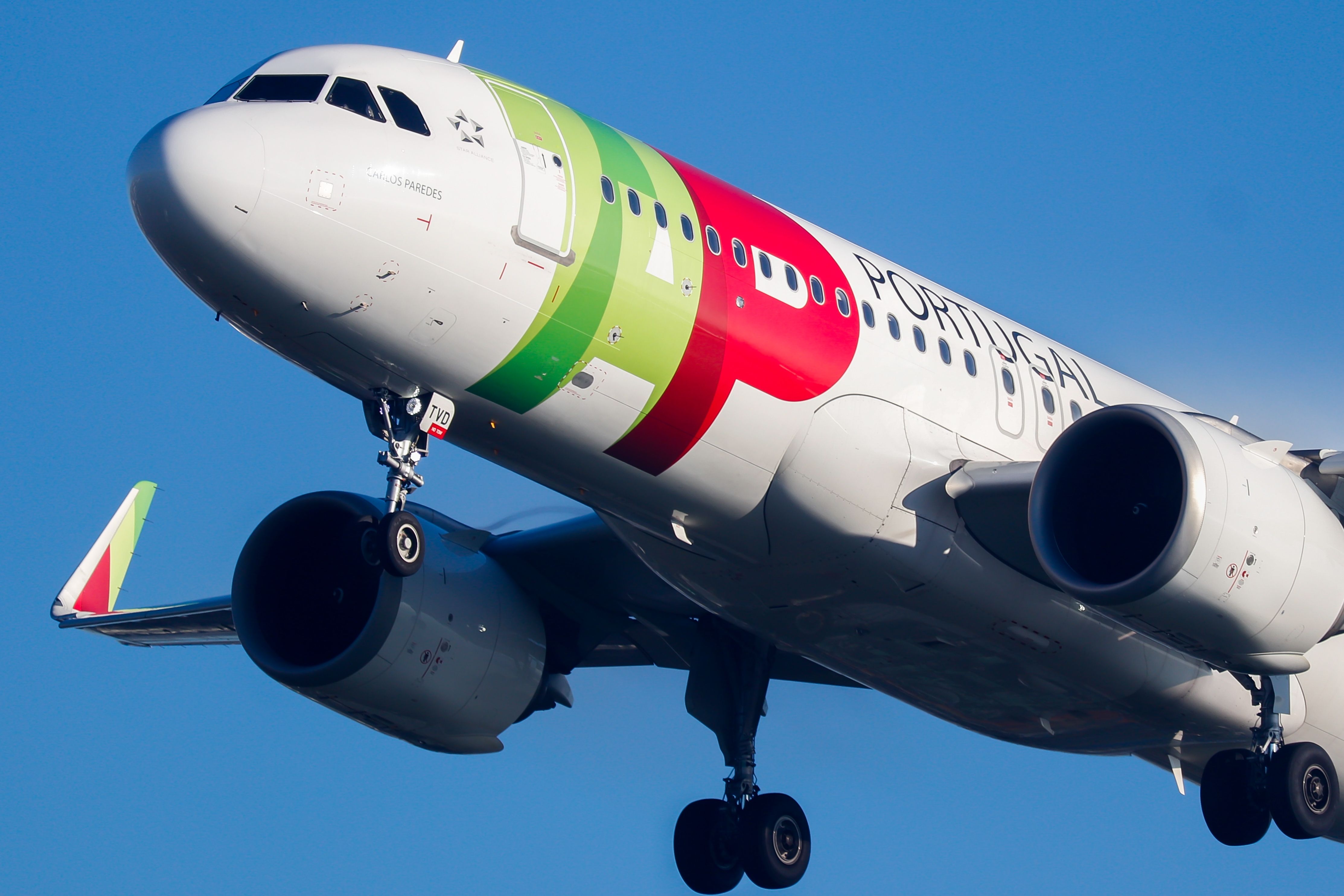 TAP Air Portugal A320 Neo at Heathrow Airport.