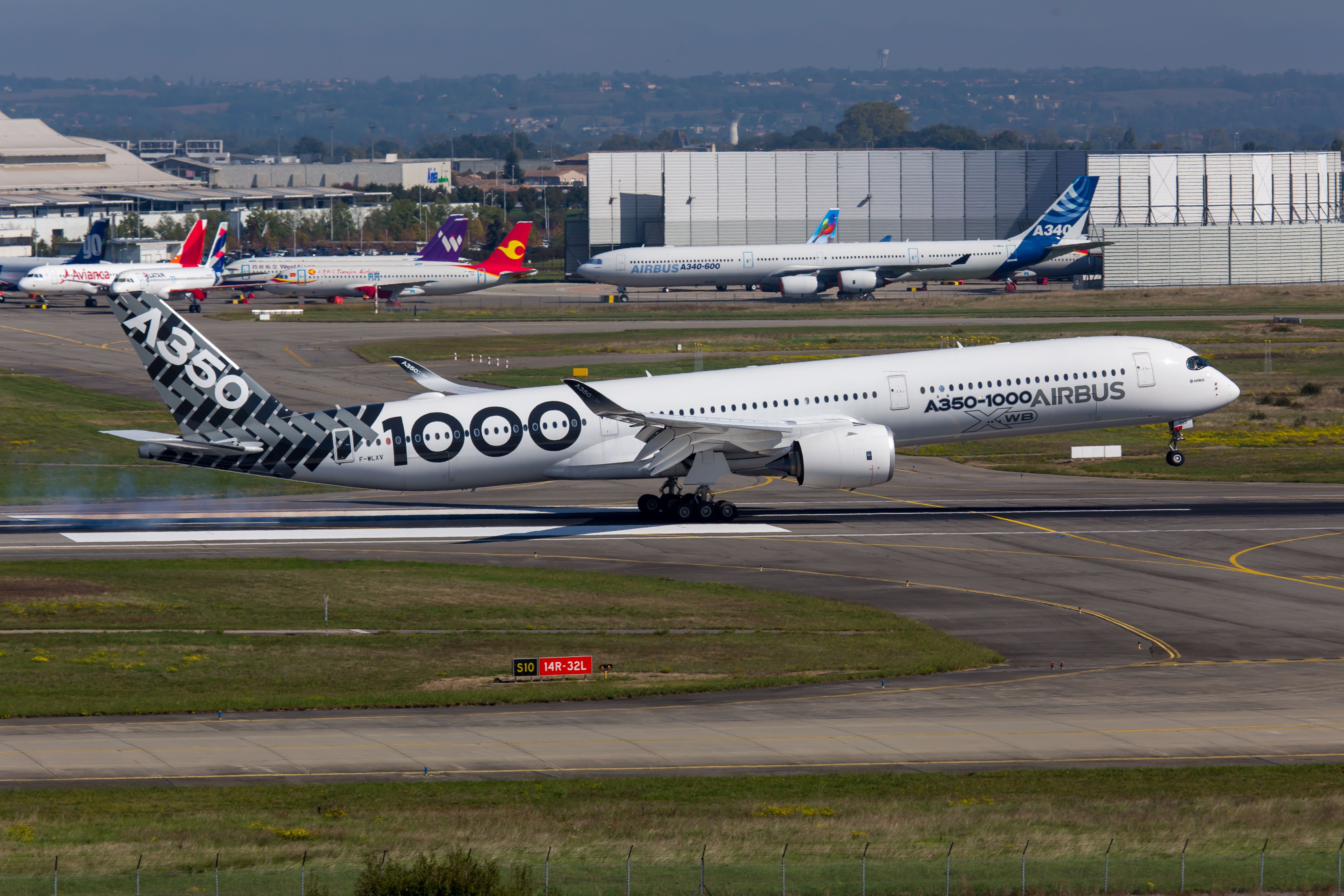 Airbus A350-1000 Landing In Toulouse
