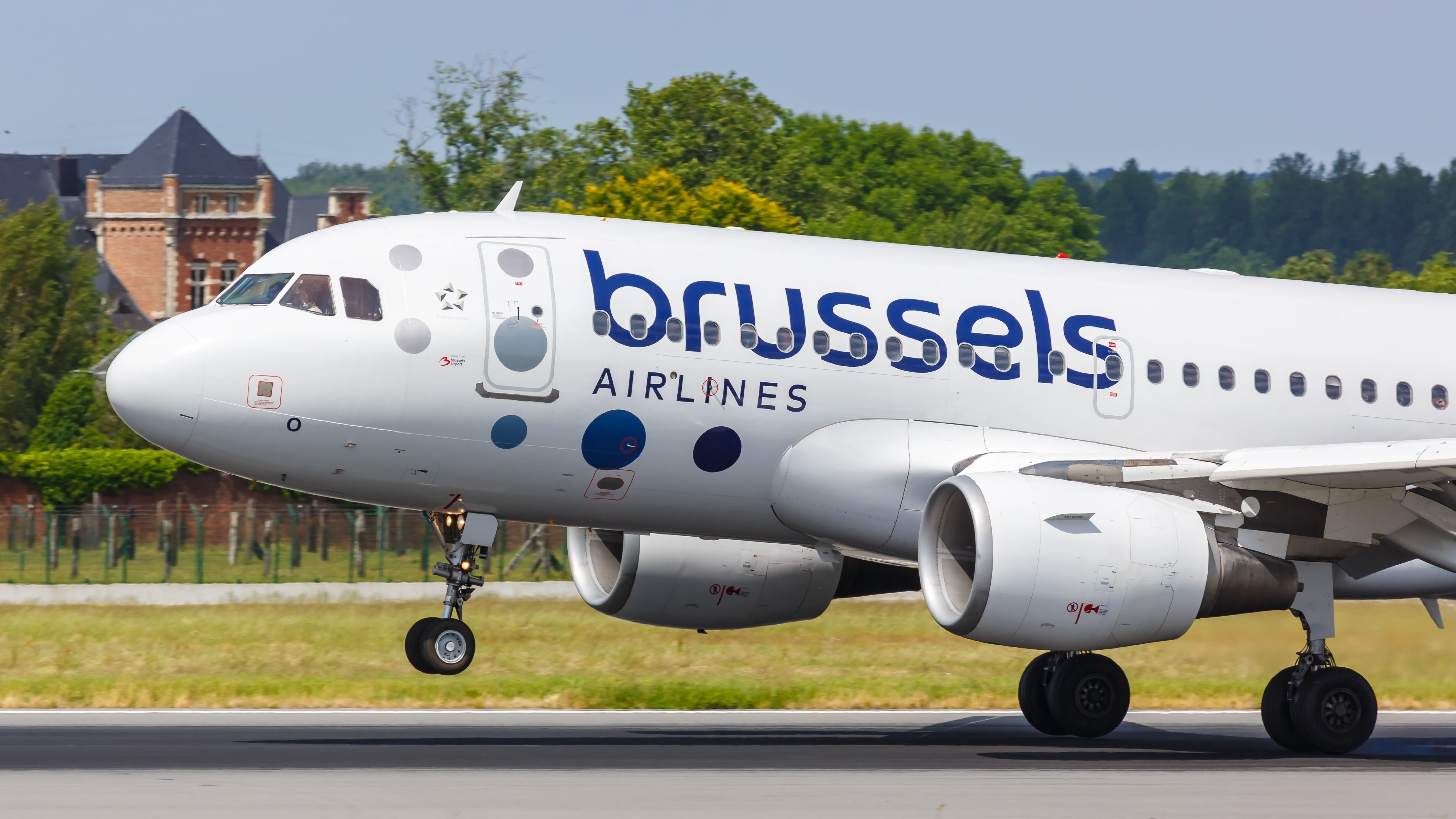 Brussels Airlines jet taking off