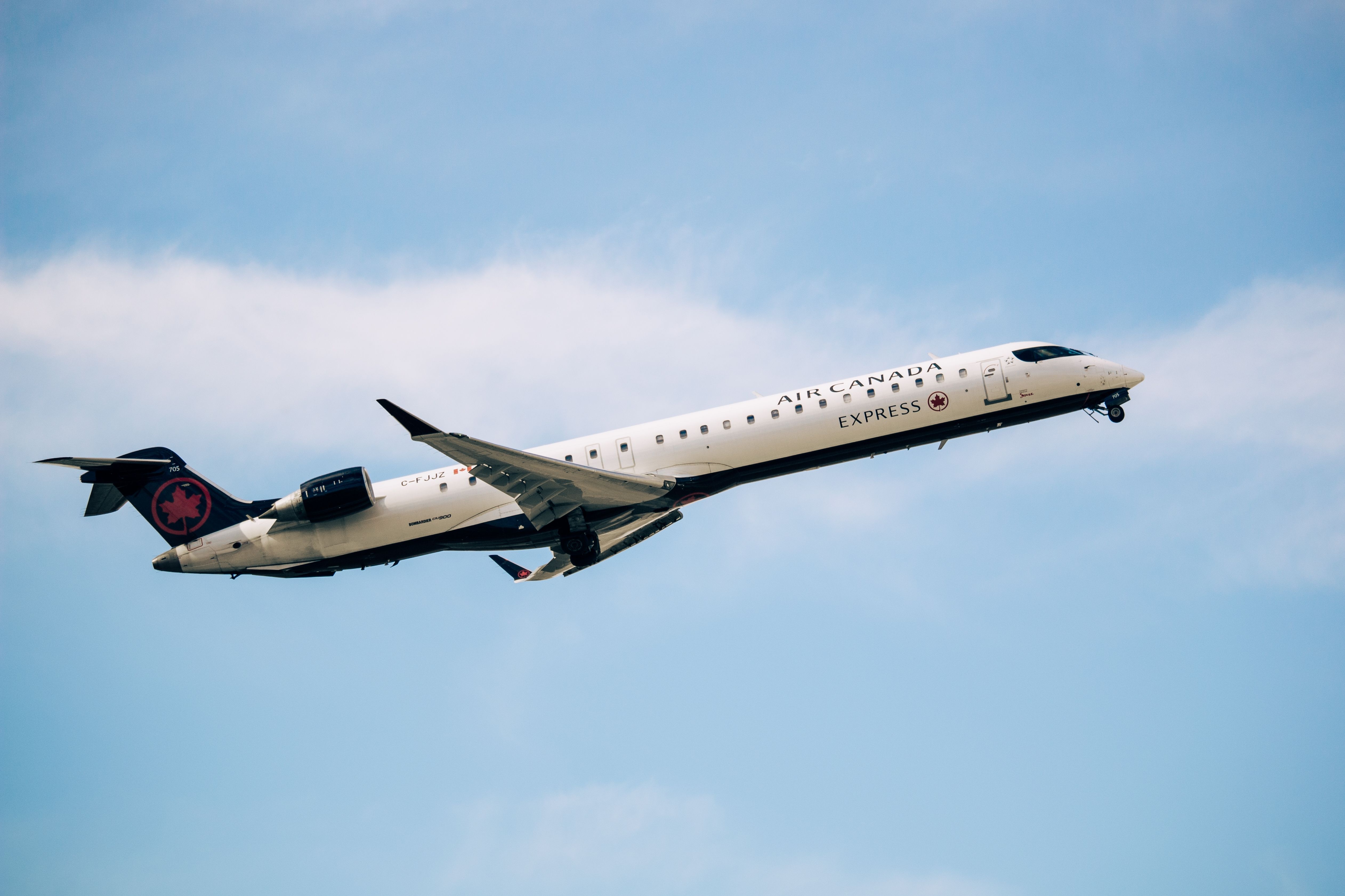 Air Canada Express CRJ-900 taking off. 