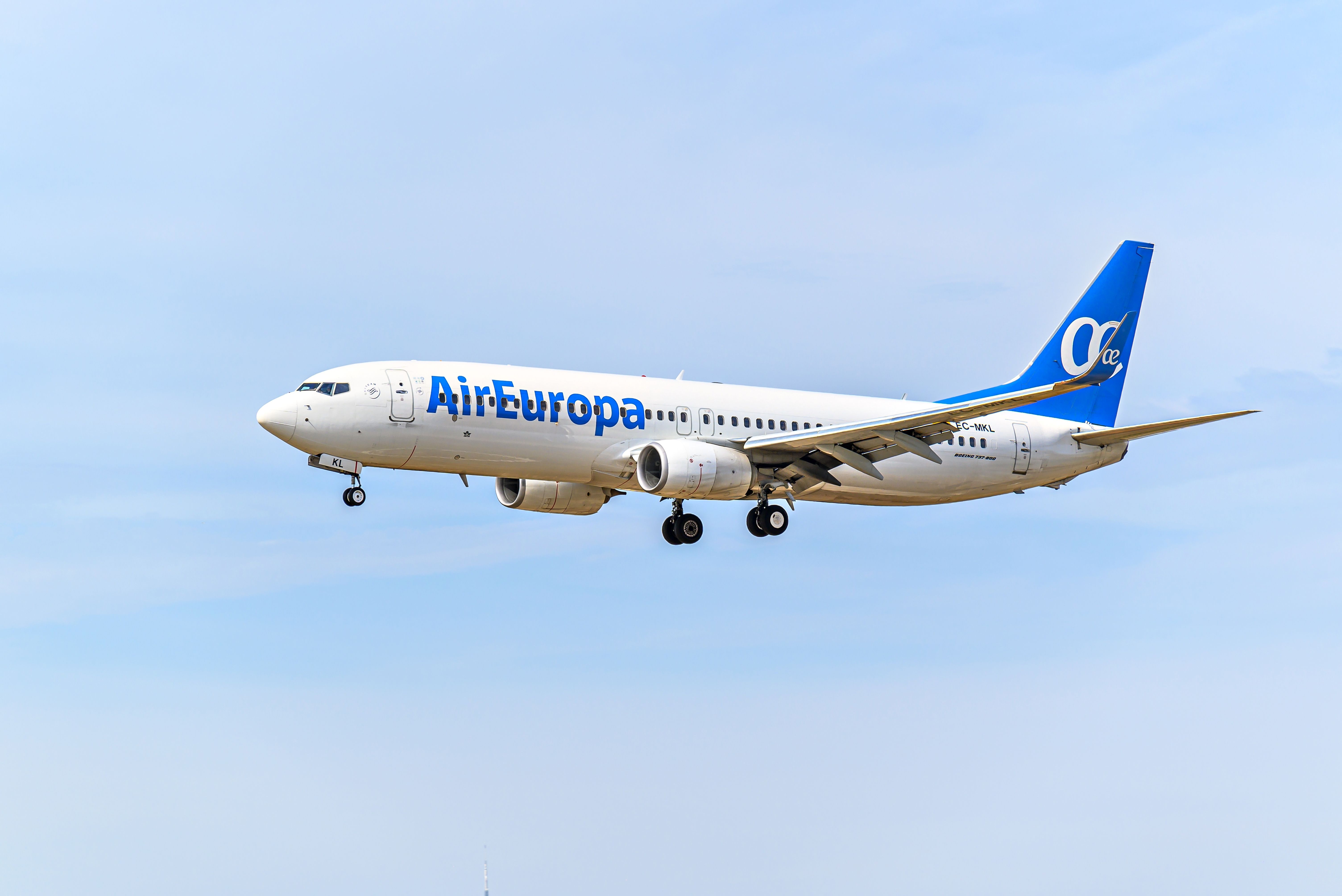 Air Europa Boeing 737 Landing In Barcelona