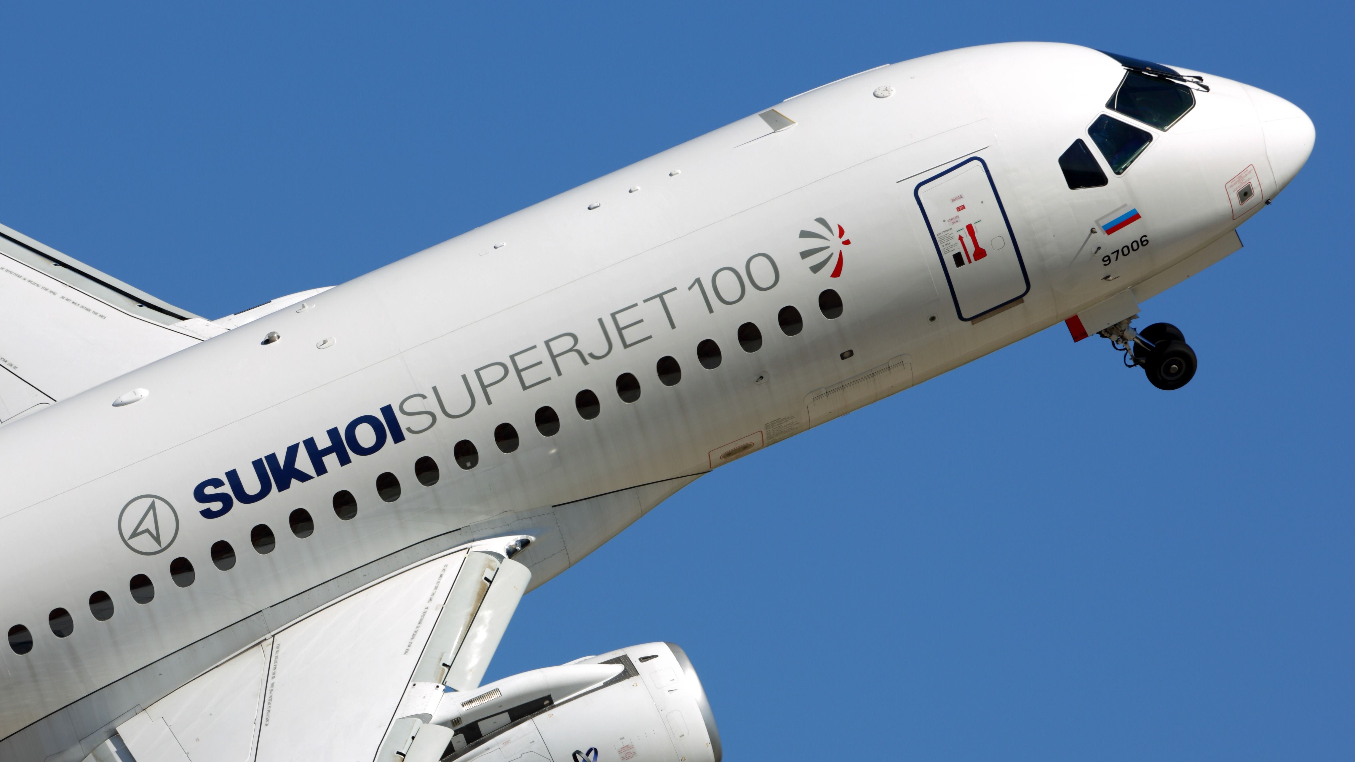 Sukhoi Superjet taking off