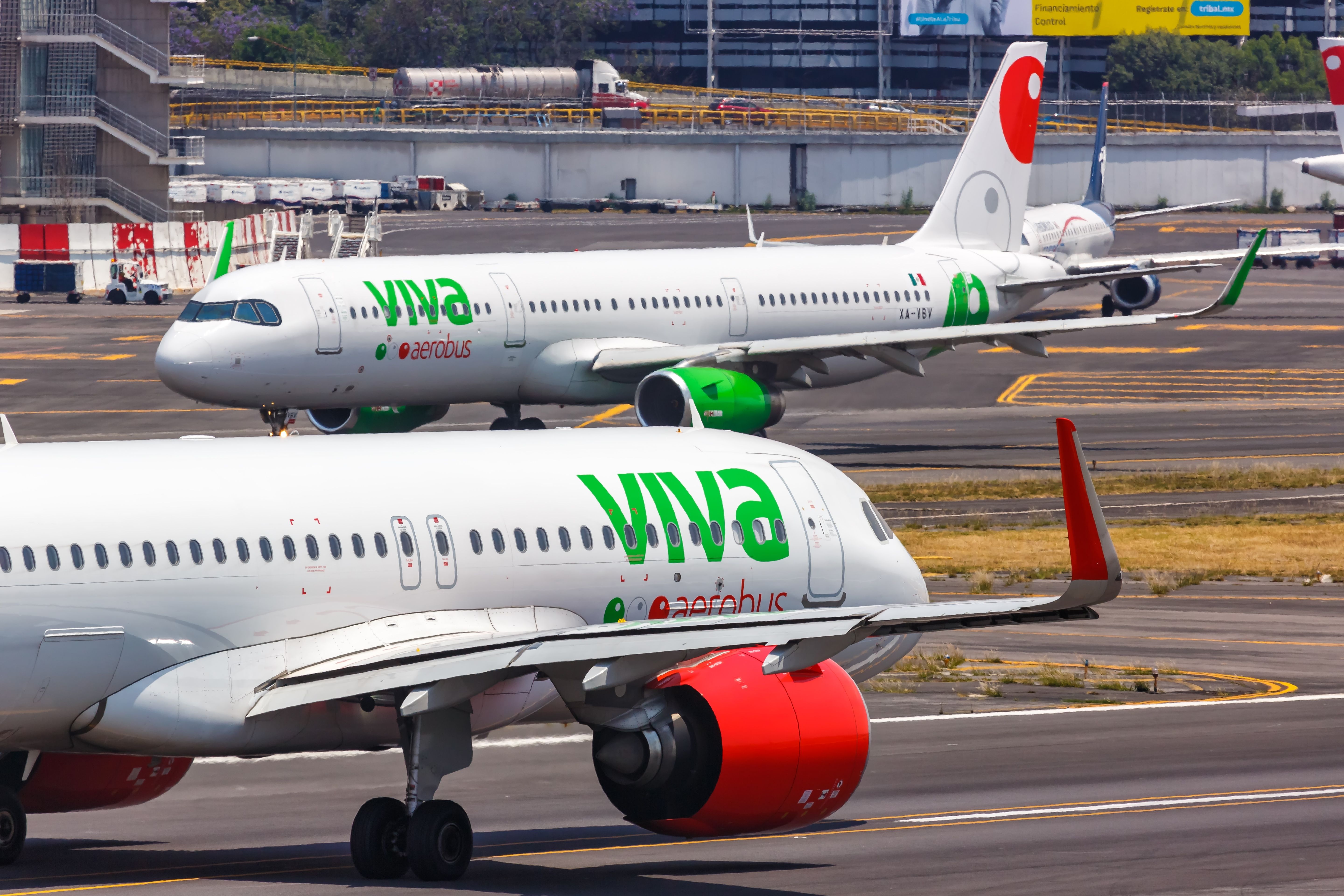 Two Viva Aerobus planes 