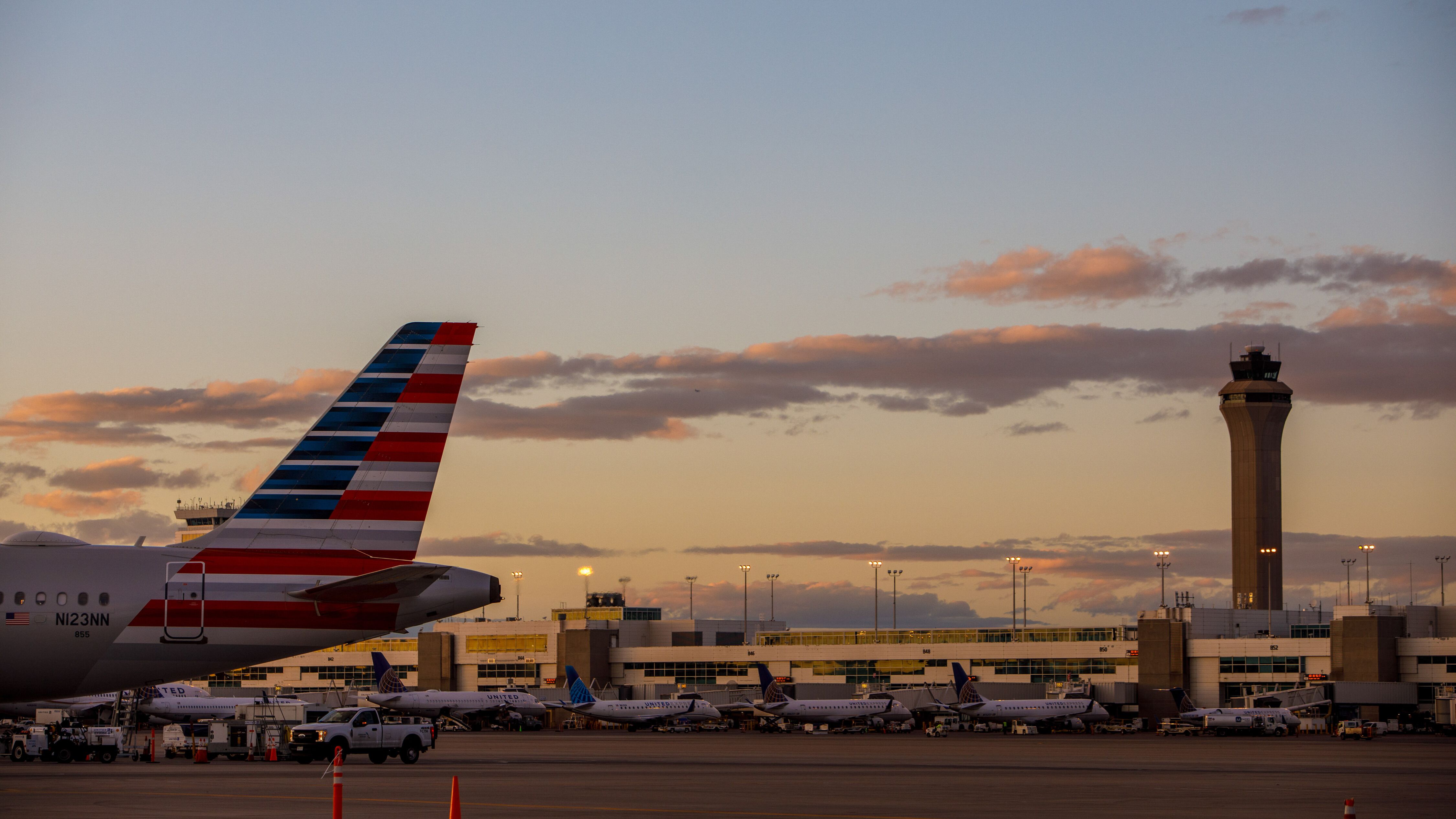 American Airlines at Dusk