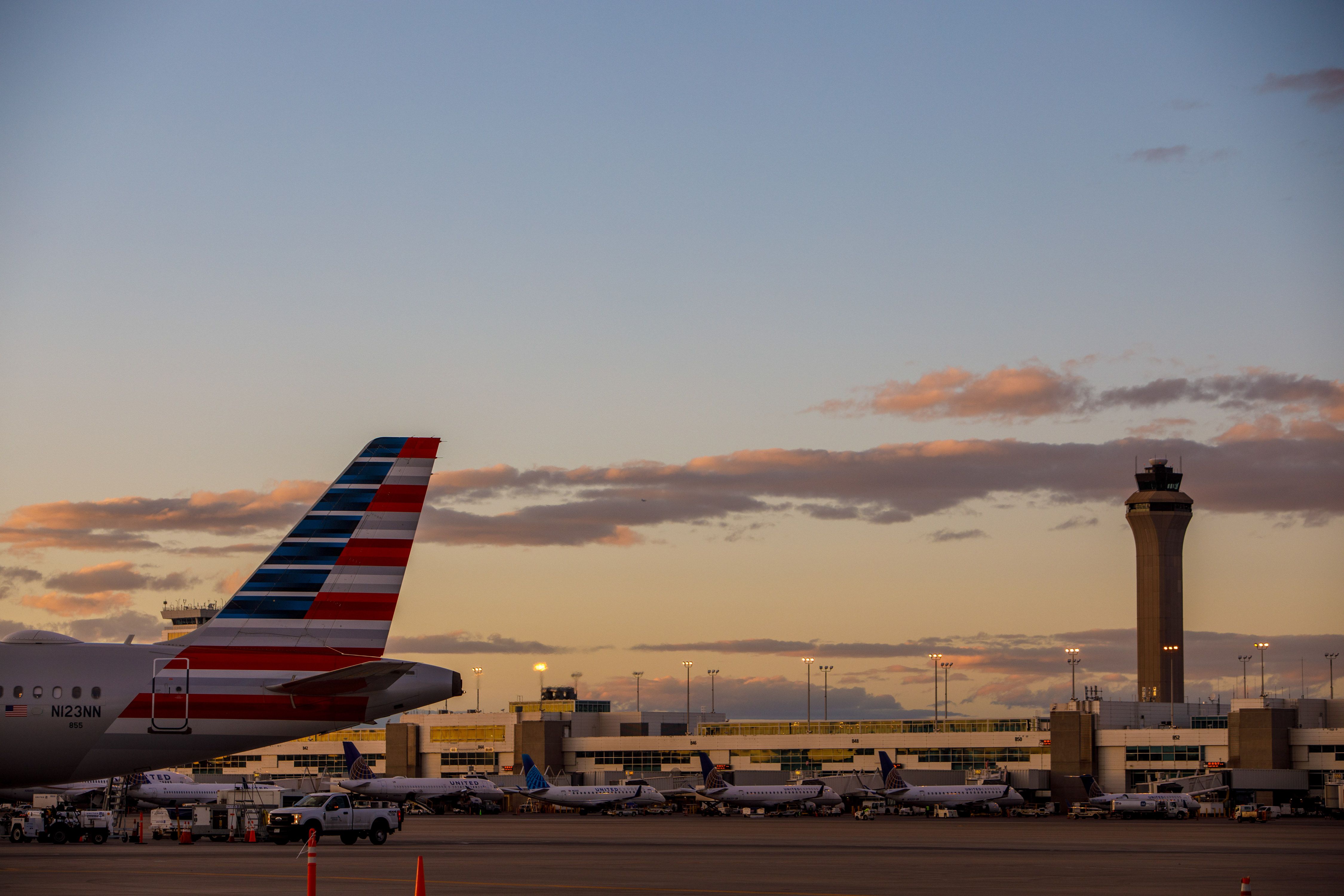 American Airlines at Dusk