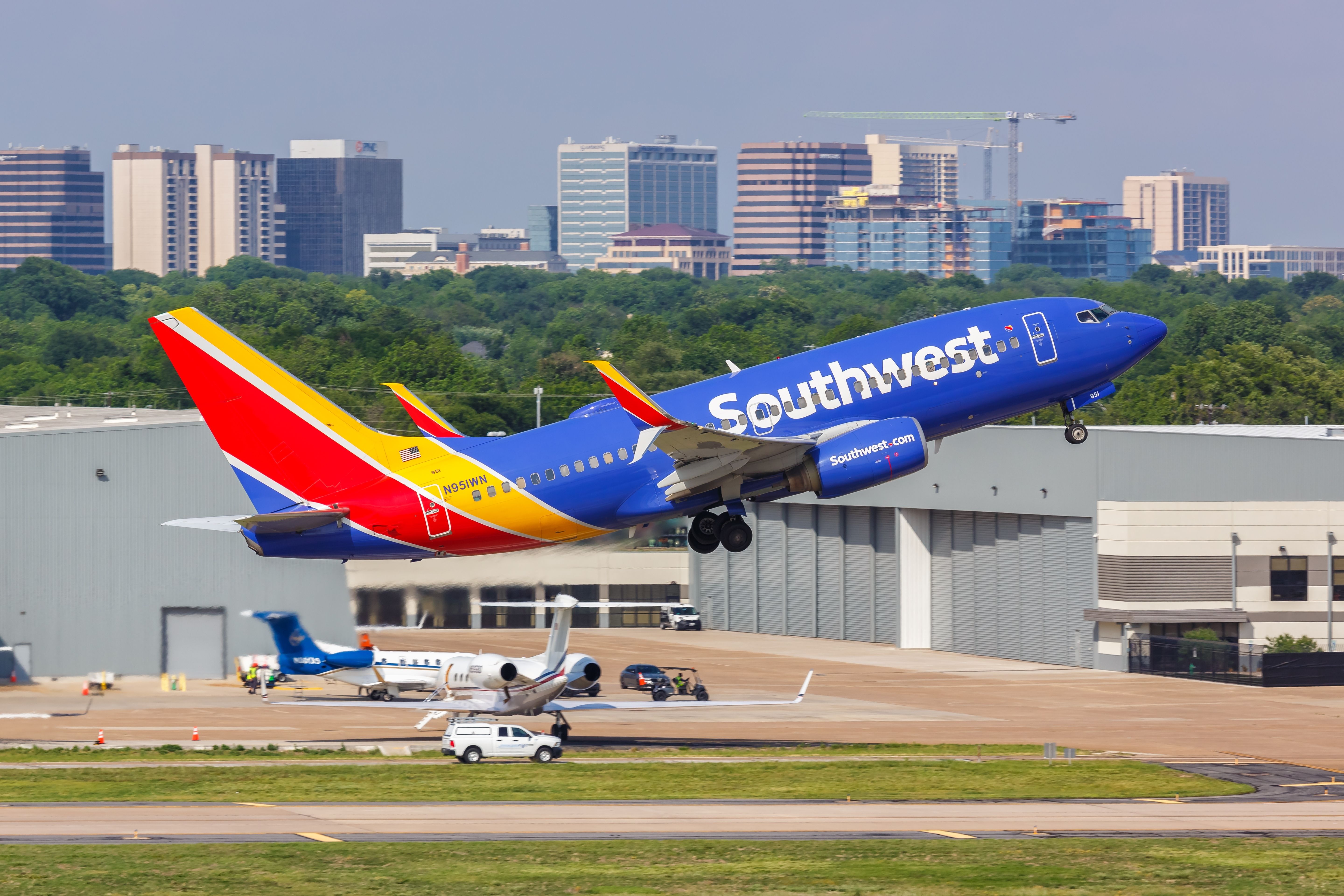 A Southwest aircraft departing from Dallas Love Field