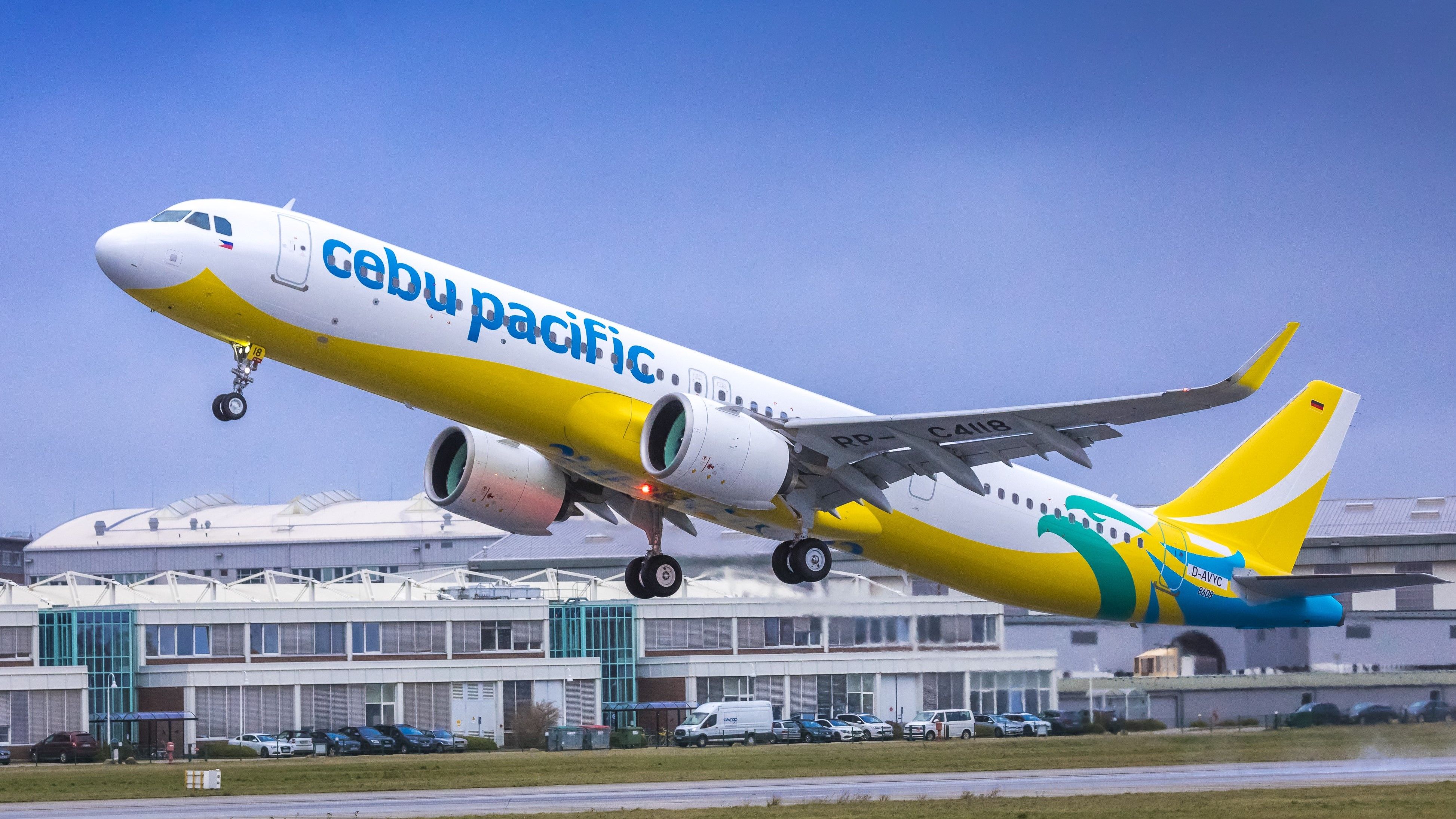 A Cebu Pacific Airbus A321neo Taking Off.