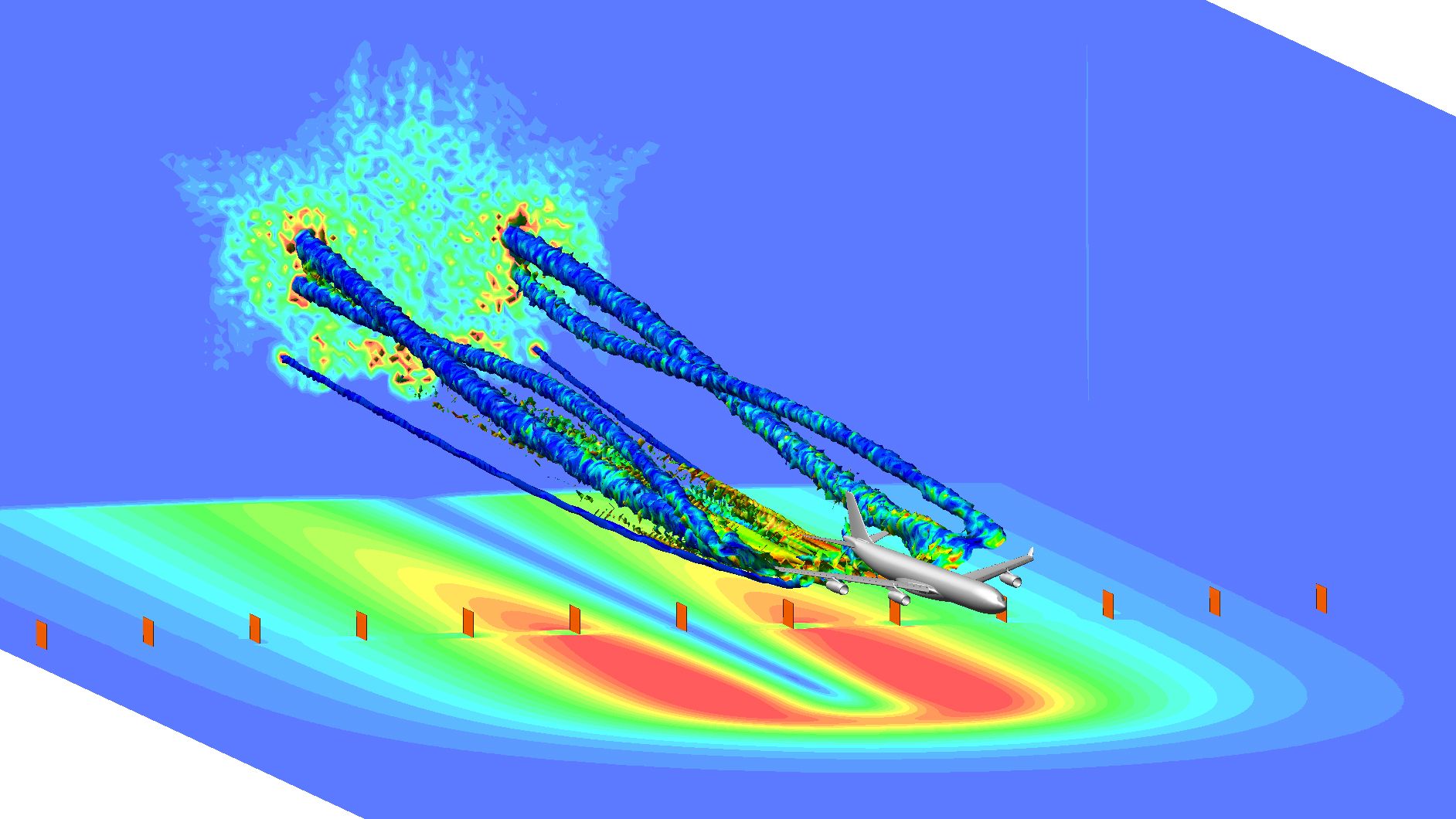 a340 wake turbulence simulation