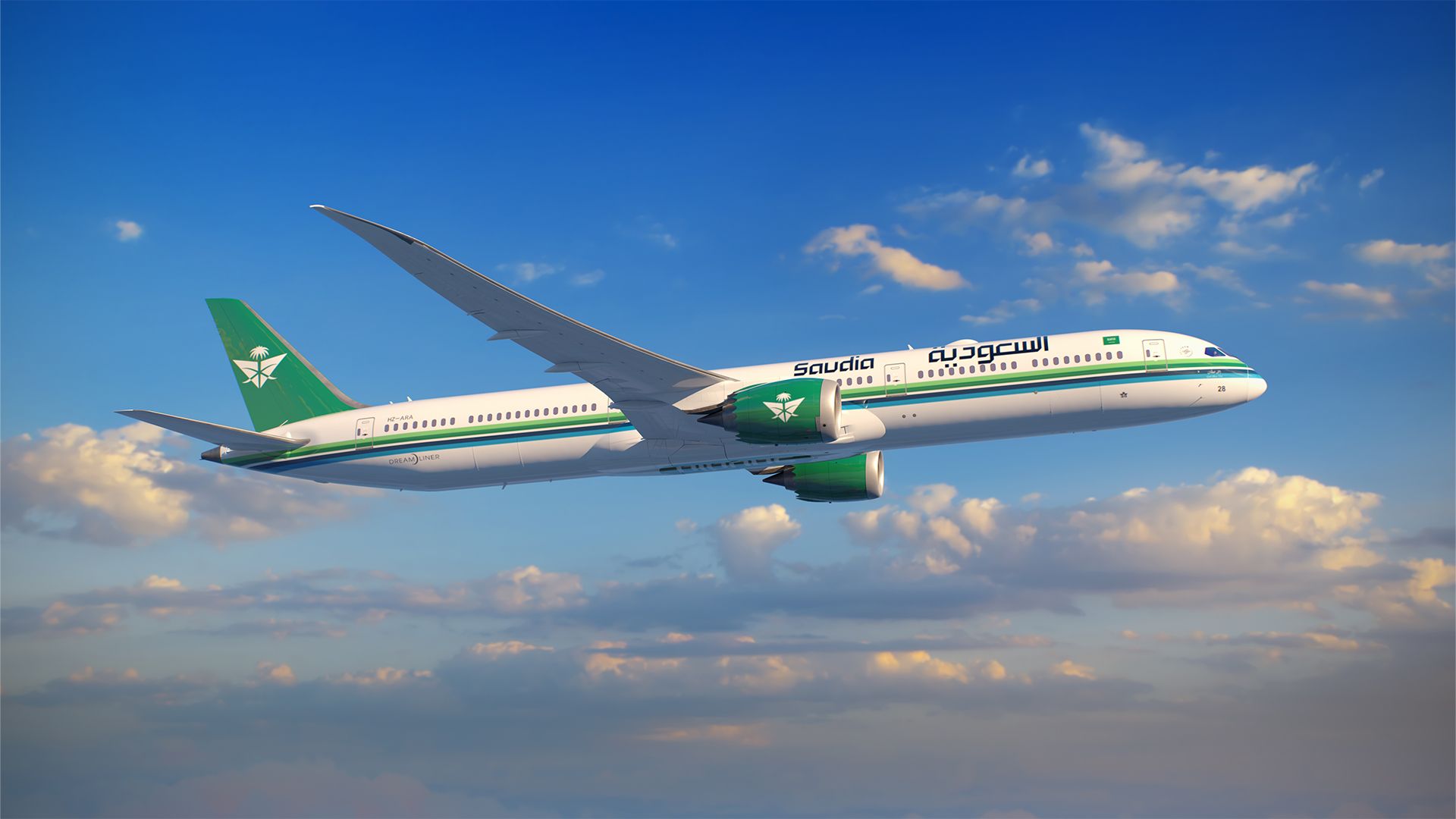 Saudia's new aircraft livery