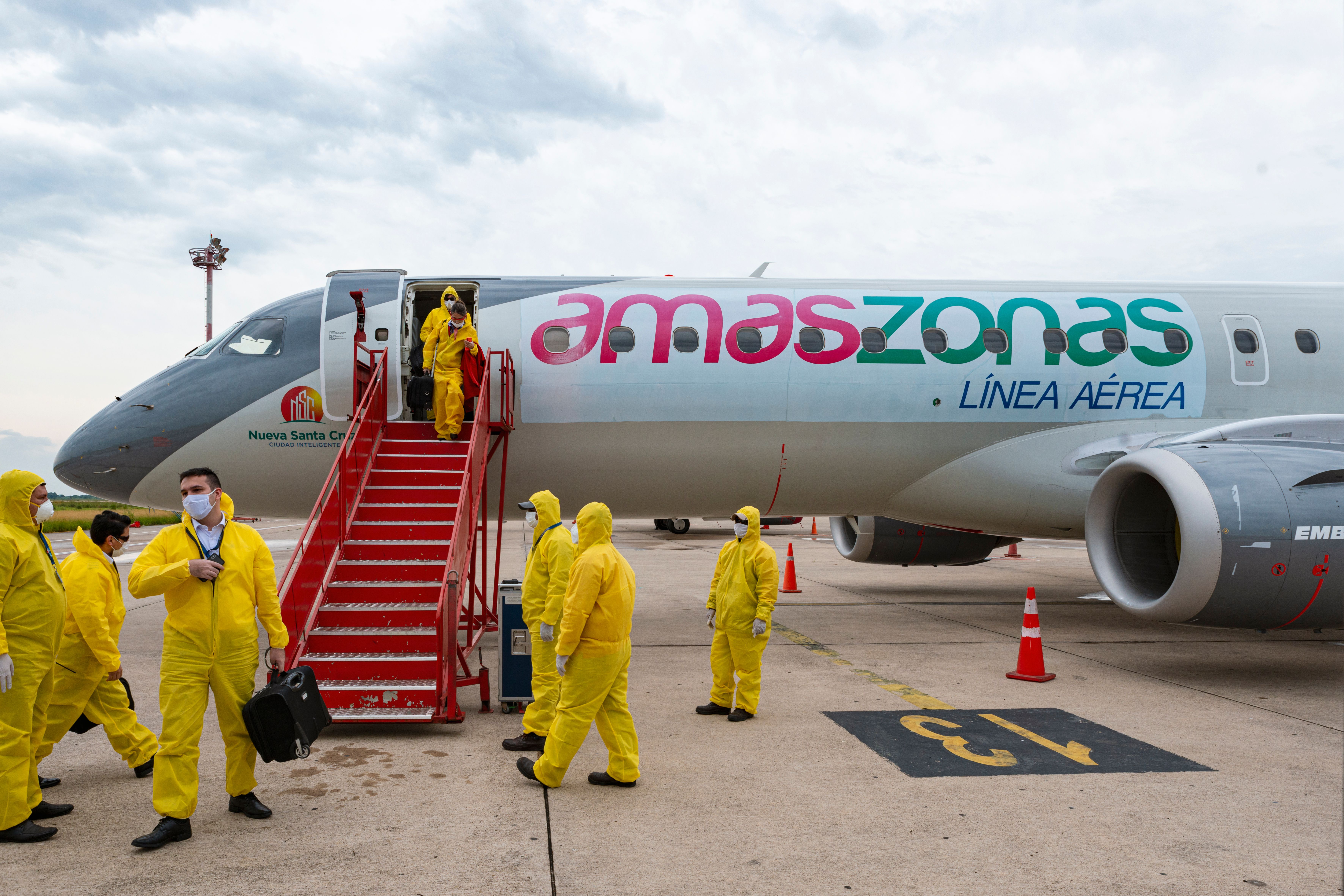 An Amaszonas aircraft parked in Bolivia 