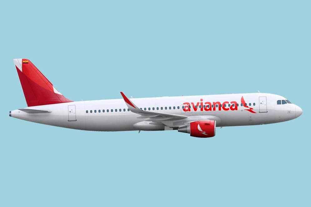 An avianca airlines aircraft render with the airline's new livery
