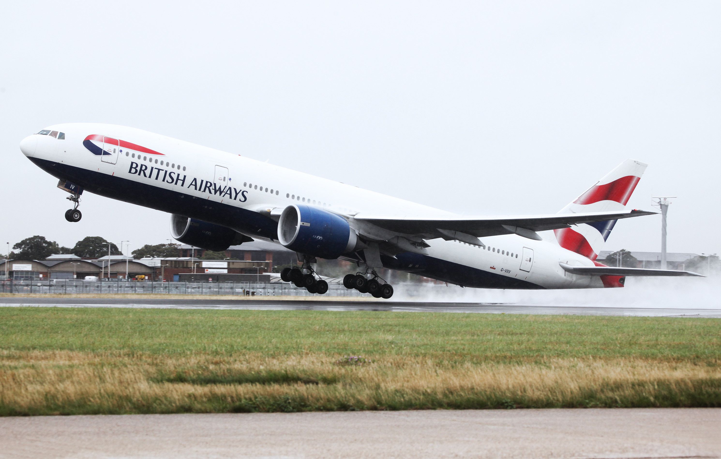 A British Airways Boeing 777 Taking Off.